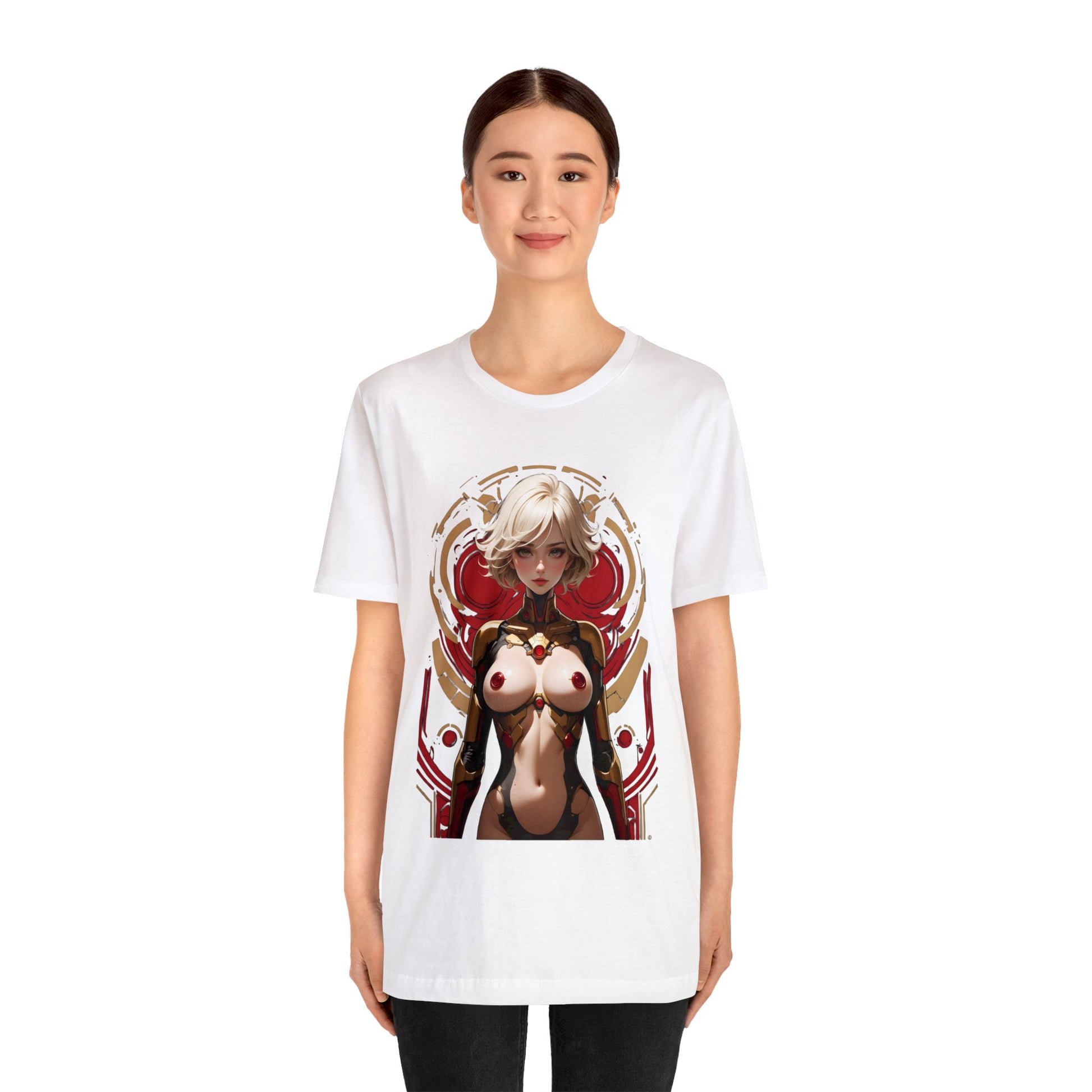 Kǎtōng Piàn - Mecha Girl Collection - Chloe - Unisex Jersey Short Sleeve Tee Printify