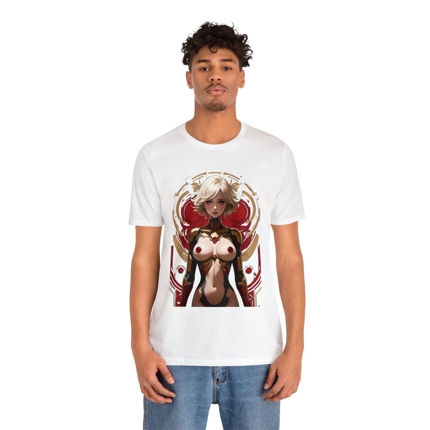Kǎtōng Piàn - Mecha Girl Collection - Chloe - Unisex Jersey Short Sleeve Tee Printify