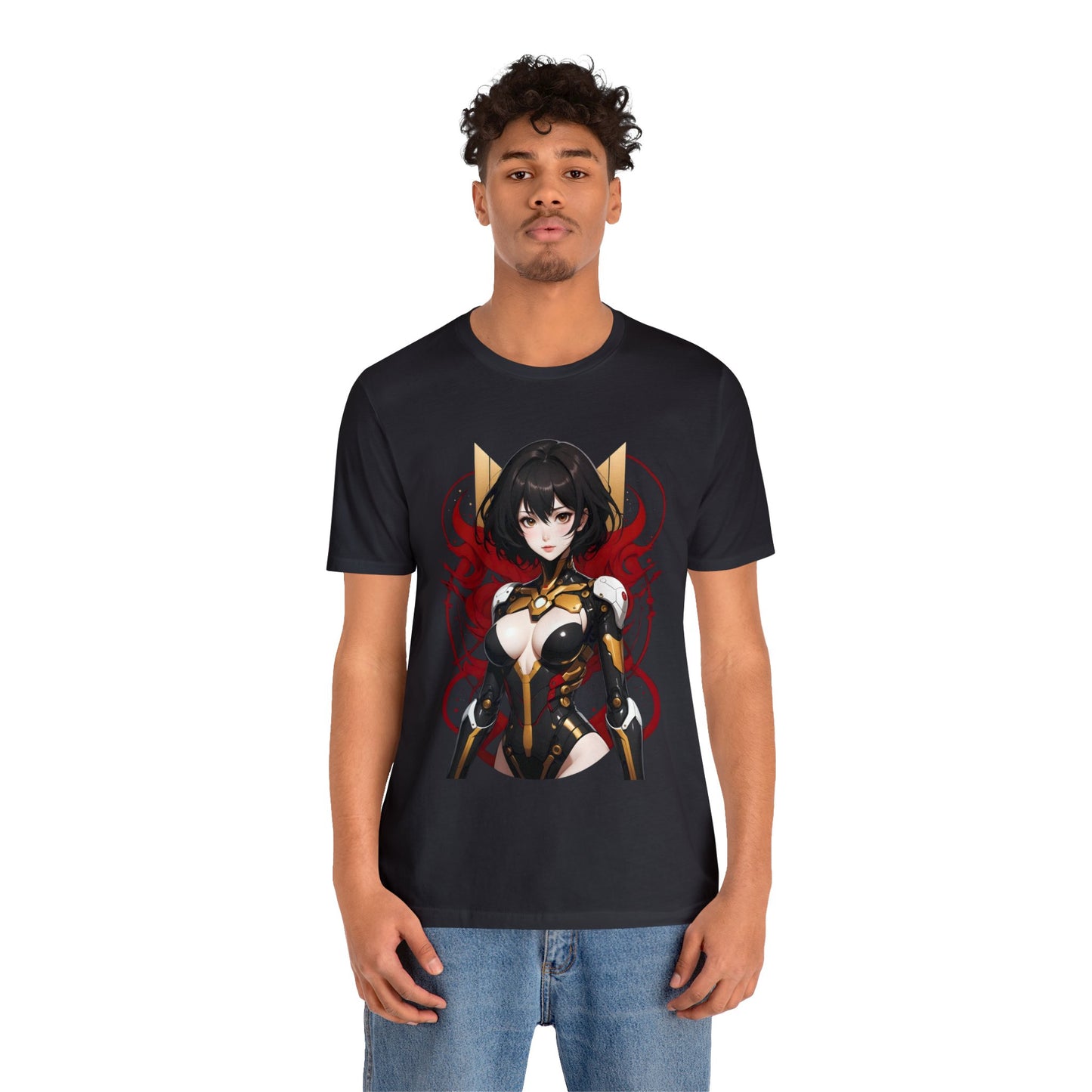 Kǎtōng Piàn - Mecha Girl Collection - Abigail - Unisex Jersey Short Sleeve Tee Printify
