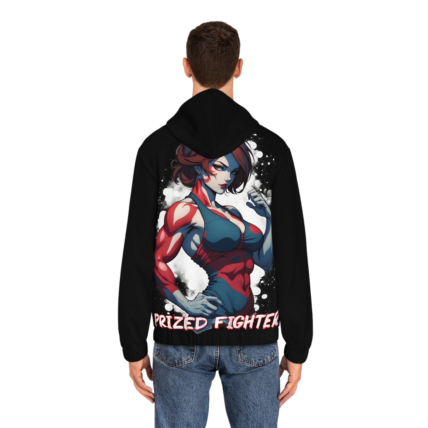 Kǎtōng Piàn – Prized Fighter Collection – Amerika – 004 – Herren-Hoodie mit durchgehendem Reißverschluss