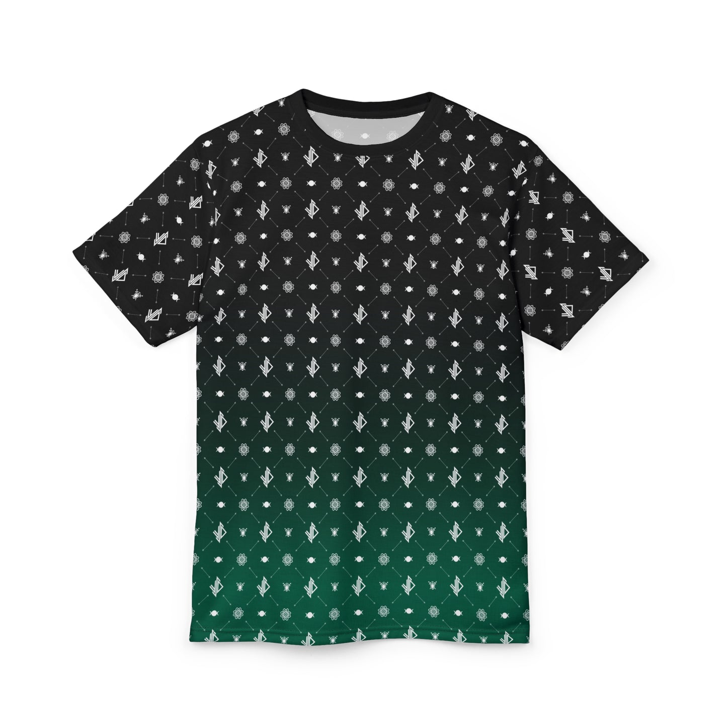 Dynamic Unisex Cut & Sew Tee with Geometric Pattern - Stylish and Versatile for Every Occasion