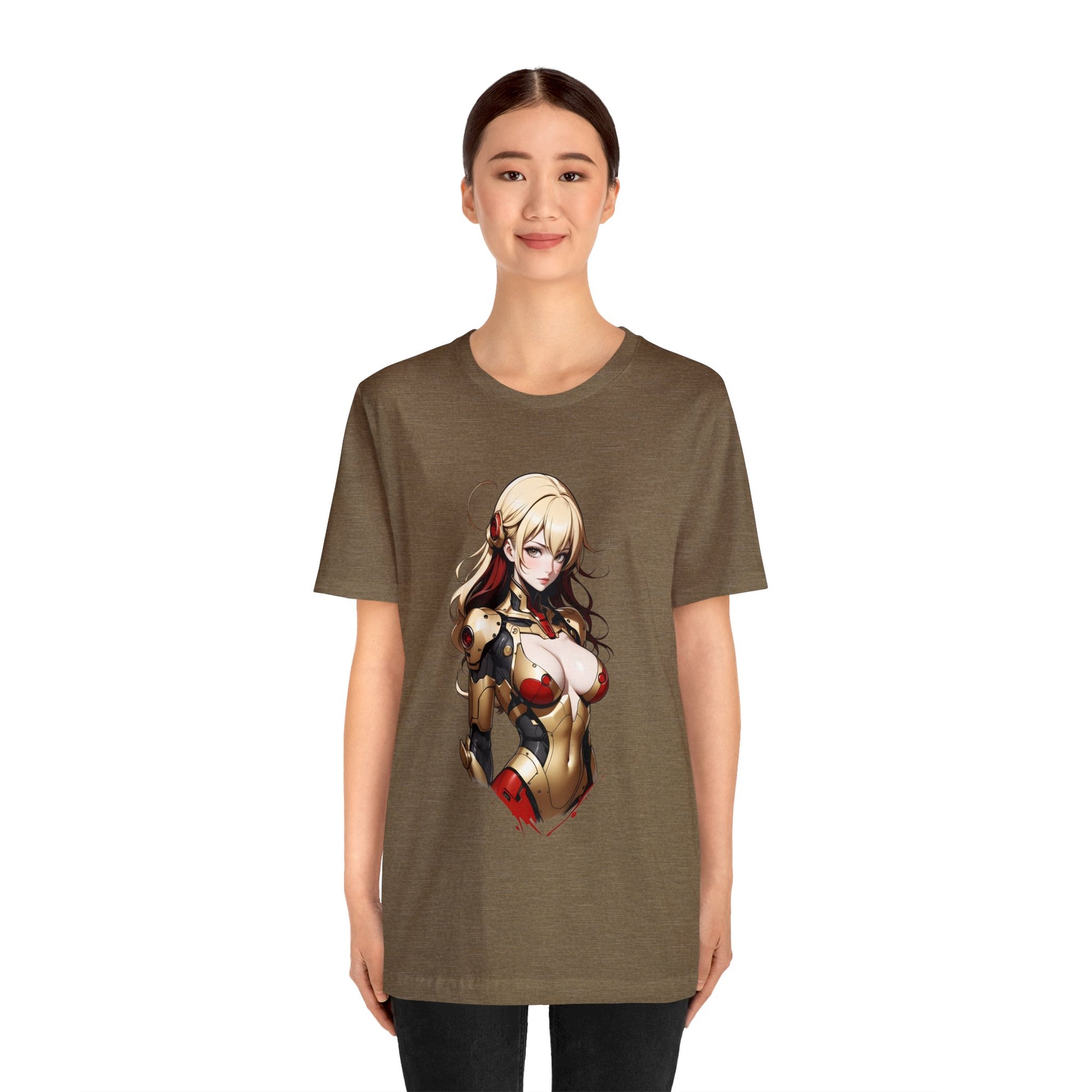 Kǎtōng Piàn - Mecha Girl Collection - Leah - Unisex Jersey Short Sleeve Tee Printify