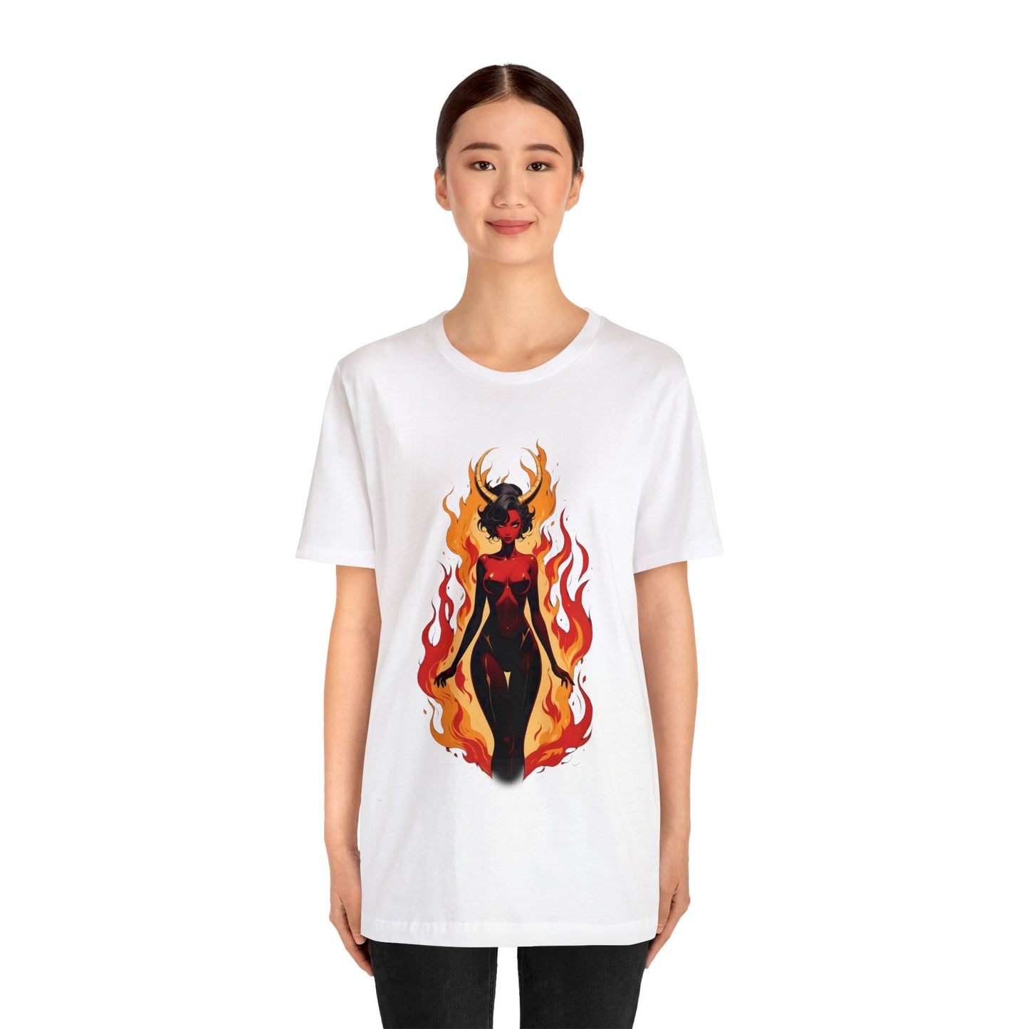 Kǎtōng Piàn - Devil Woman Collection - Drusilla - Unisex Jersey Short Sleeve Tee Printify