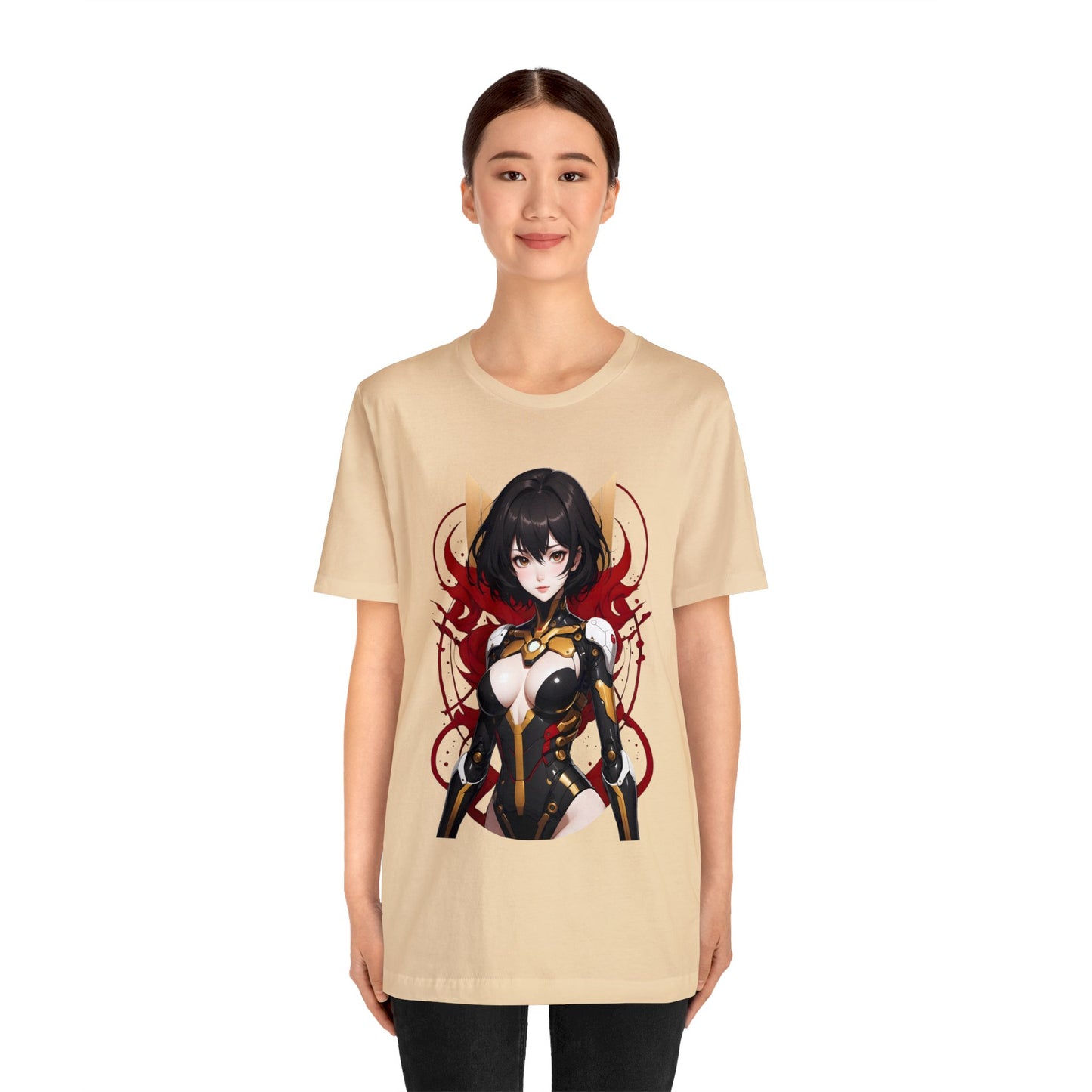 Kǎtōng Piàn - Mecha Girl Collection - Abigail - Unisex Jersey Short Sleeve Tee Printify
