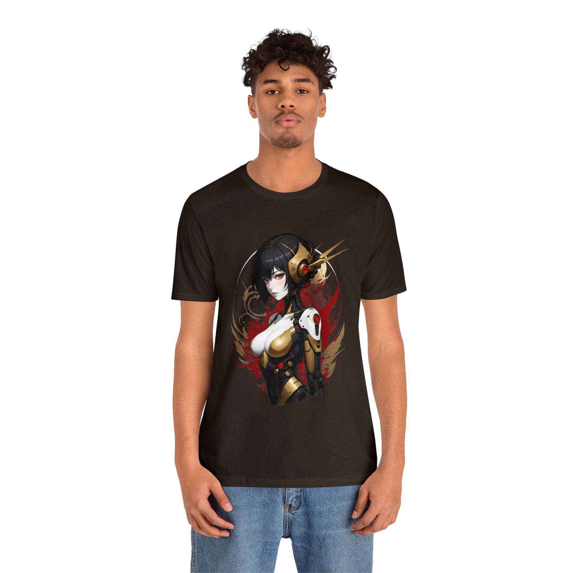 Kǎtōng Piàn - Mecha Girl Collection - Natalie - Unisex Jersey Short Sleeve Tee Printify