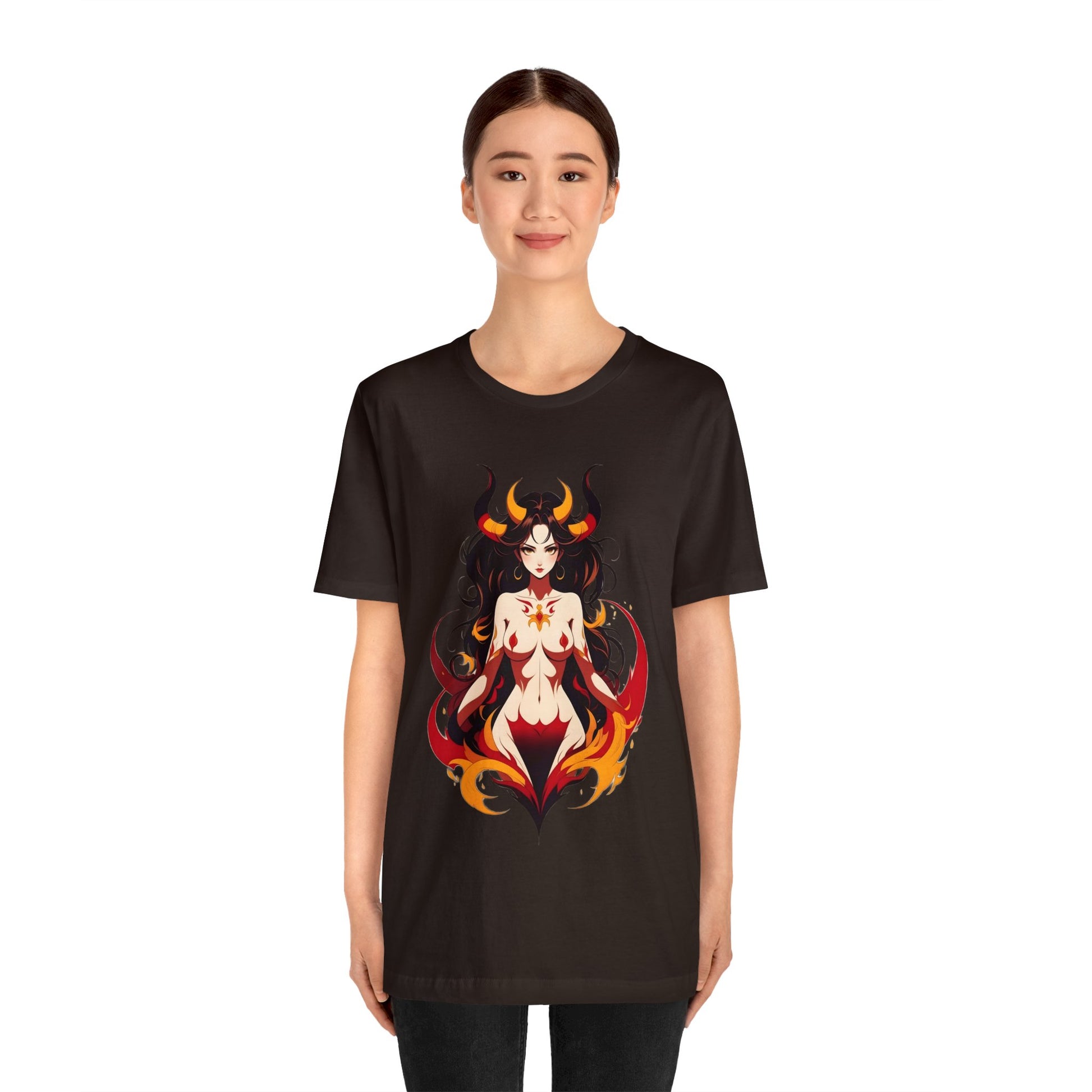 Kǎtōng Piàn - Devil Woman Collection - Ember - Unisex Jersey Short Sleeve Tee Printify