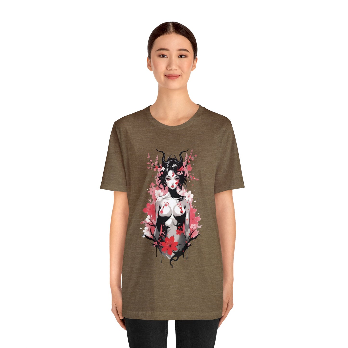 Kǎtōng Piàn - Oni Collection - Hannya - Unisex Jersey Short Sleeve Tee Printify