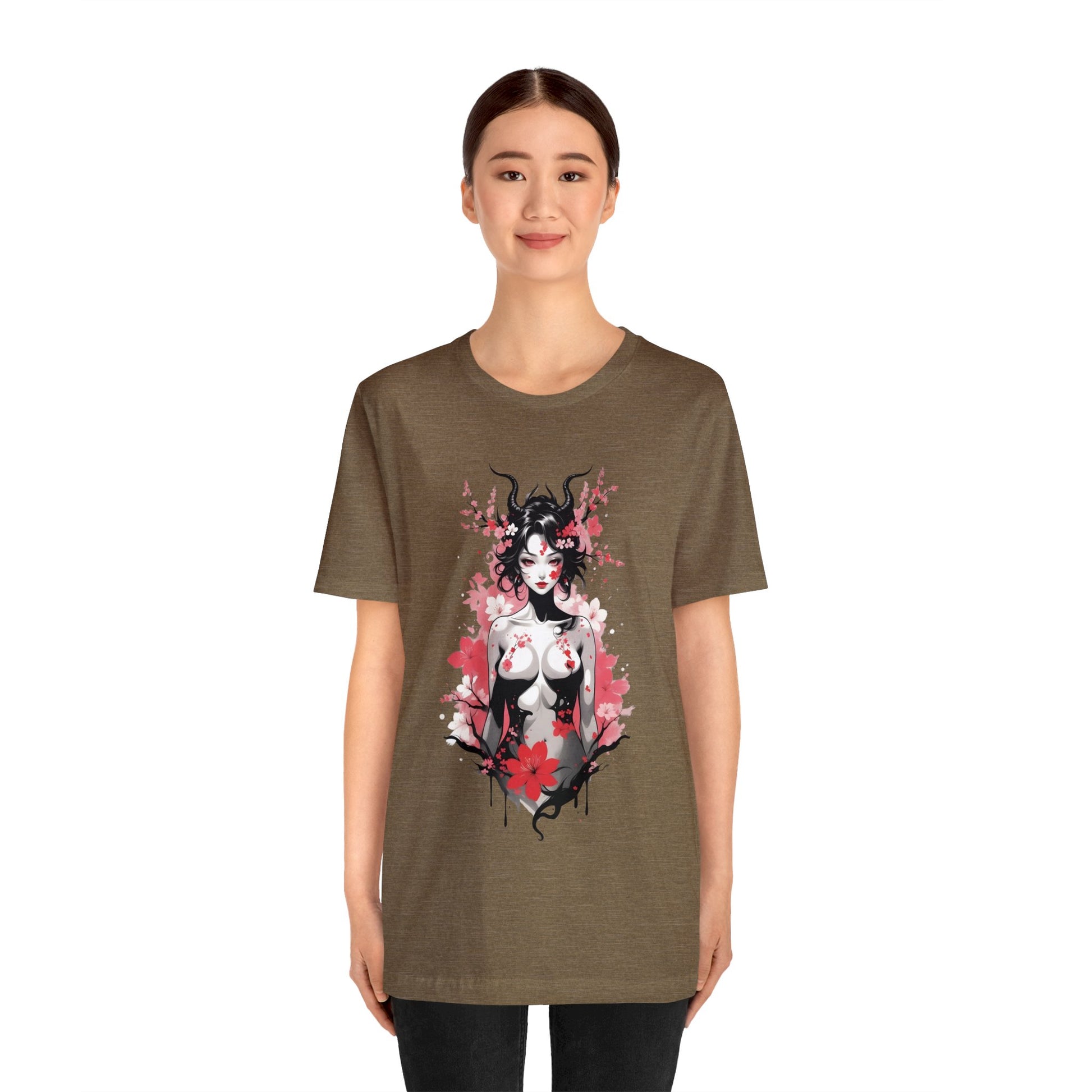 Kǎtōng Piàn - Oni Collection - Hannya - Unisex Jersey Short Sleeve Tee Printify
