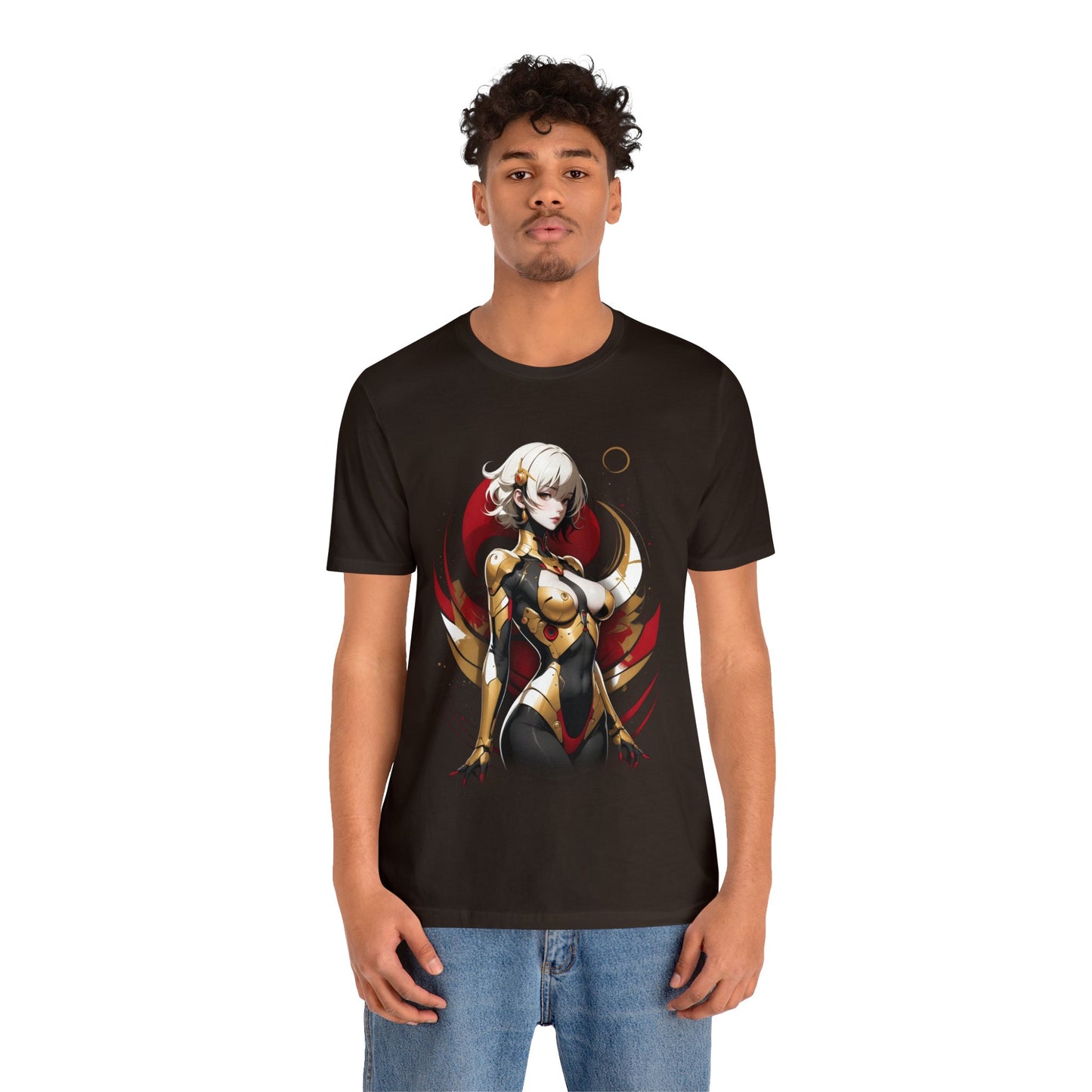 Kǎtōng Piàn - Mecha Girl Collection - Emily - Unisex Jersey Short Sleeve Tee Printify