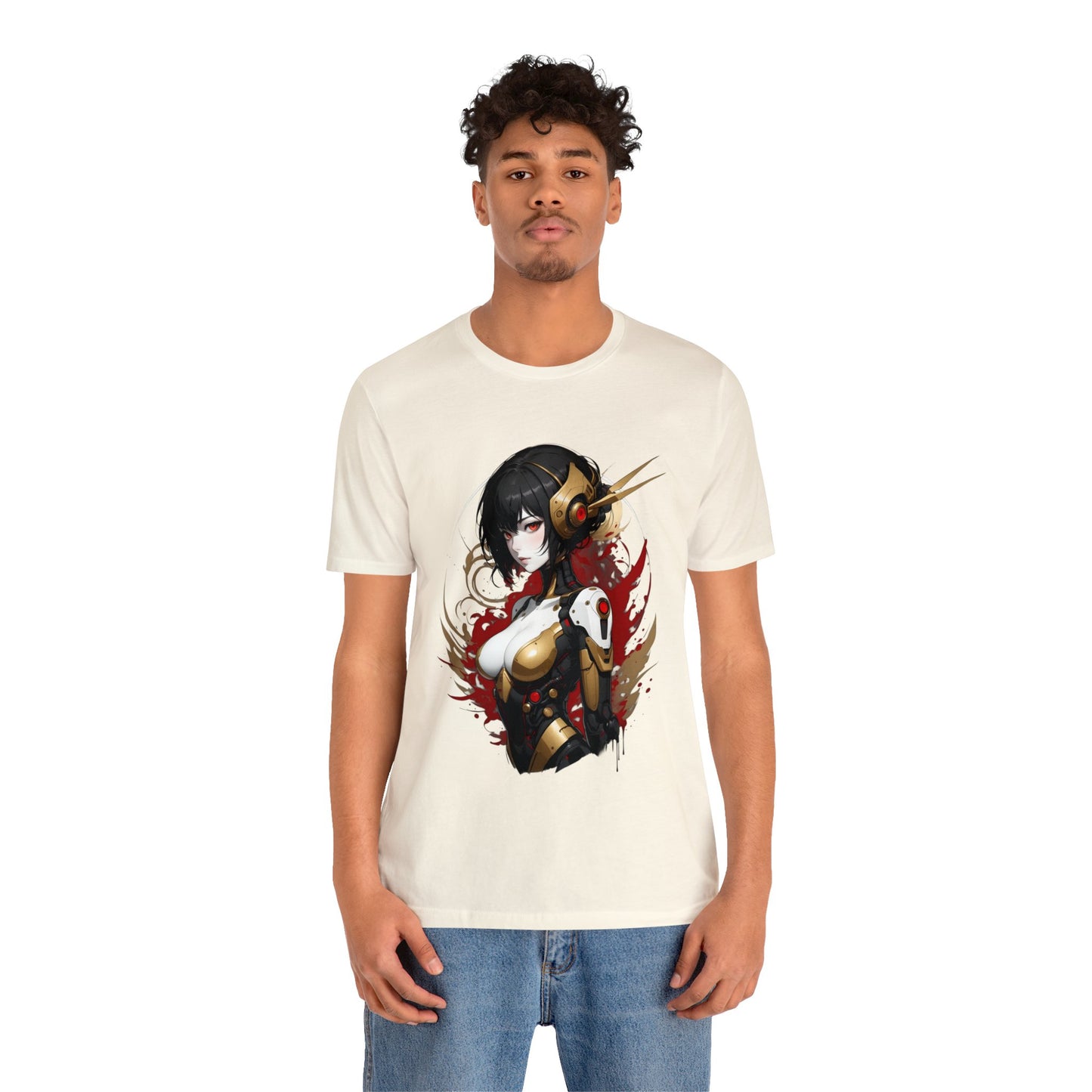 Kǎtōng Piàn - Mecha Girl Collection - Natalie - Unisex Jersey Short Sleeve Tee Printify