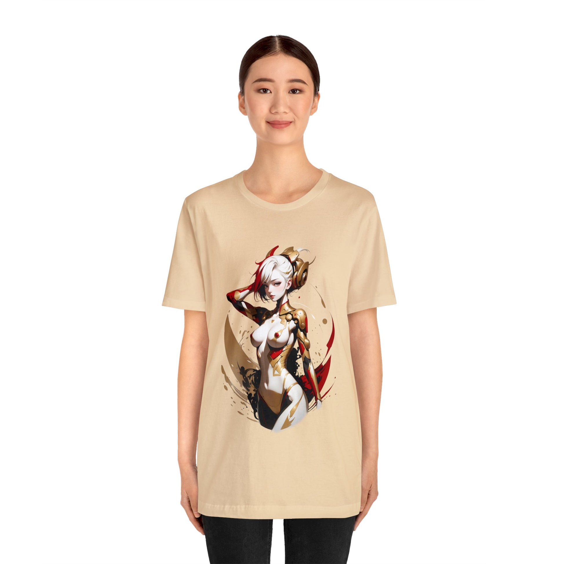 Kǎtōng Piàn - Mecha Girl Collection - Ruby - Unisex Jersey Short Sleeve Tee Printify