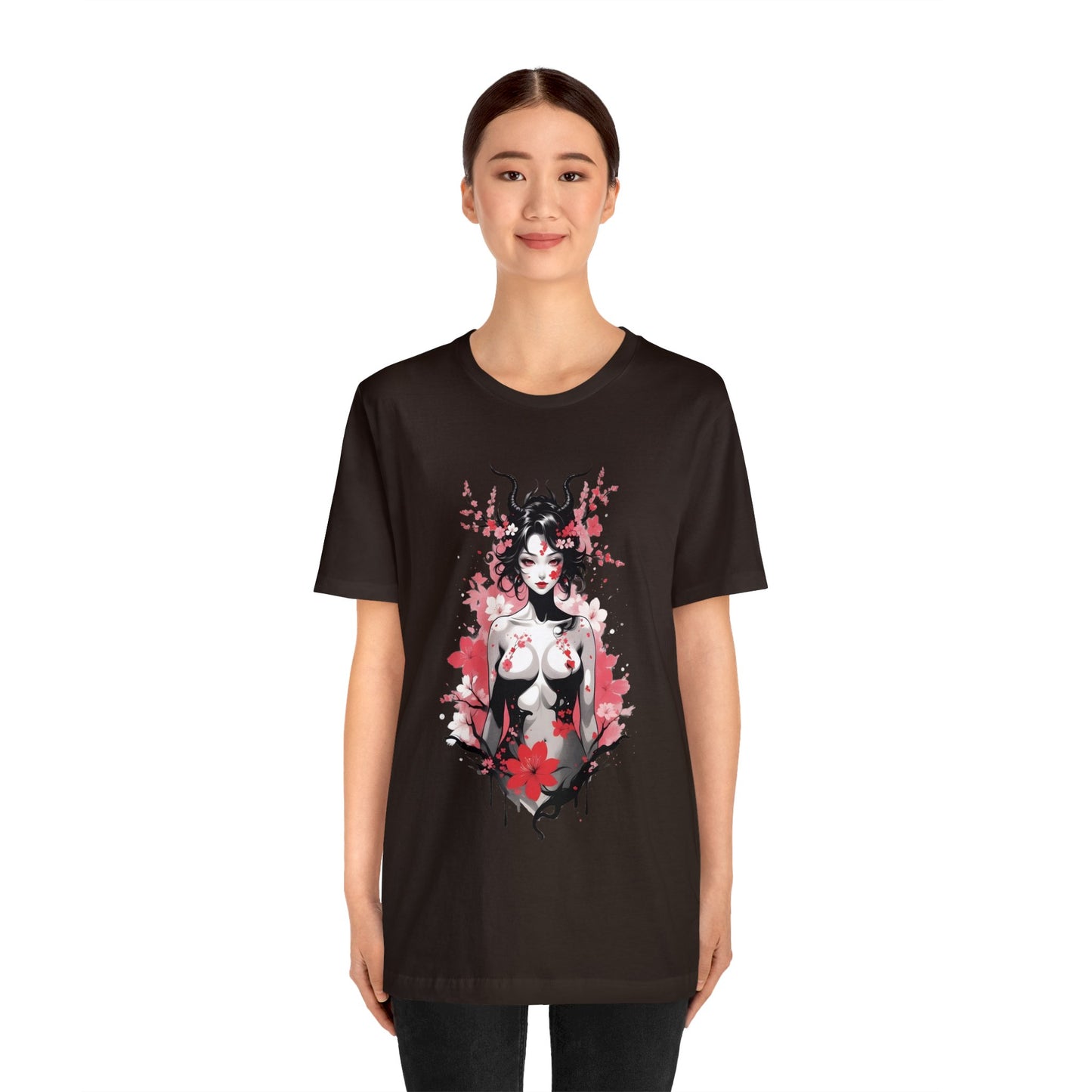 Kǎtōng Piàn - Oni Collection - Hannya - Unisex Jersey Short Sleeve Tee Printify