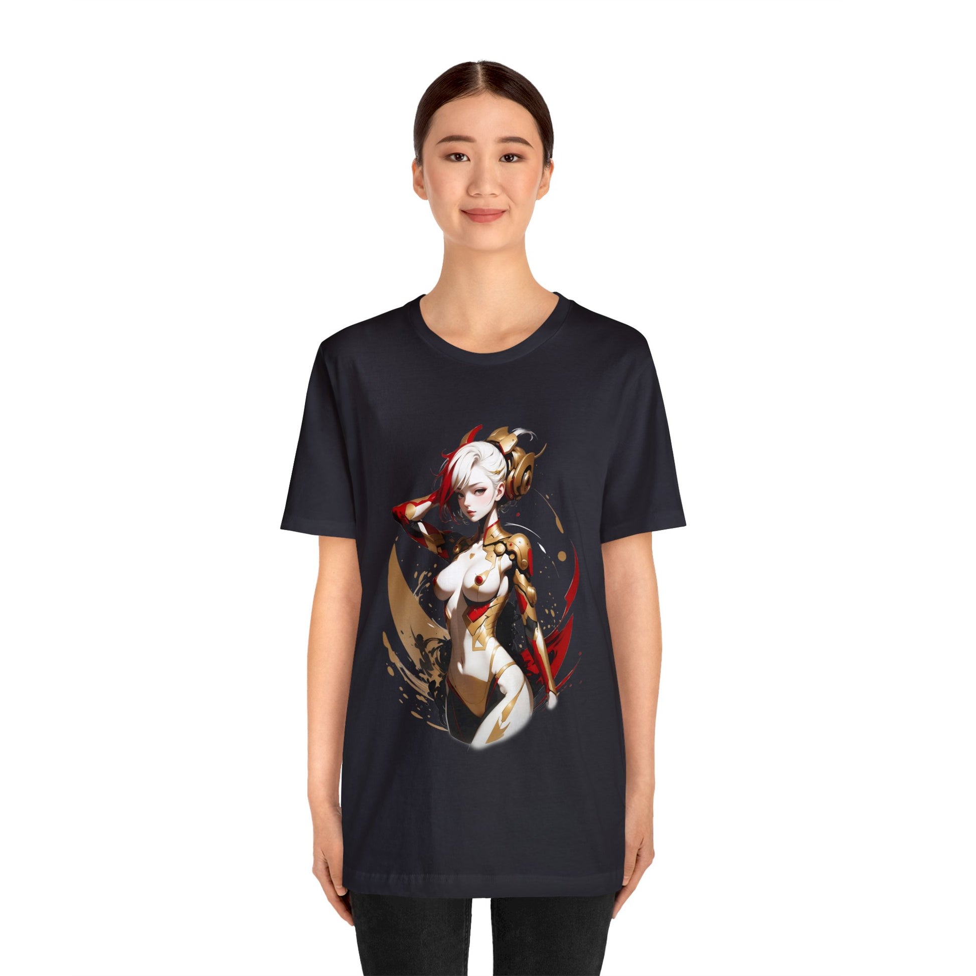 Kǎtōng Piàn - Mecha Girl Collection - Ruby - Unisex Jersey Short Sleeve Tee Printify
