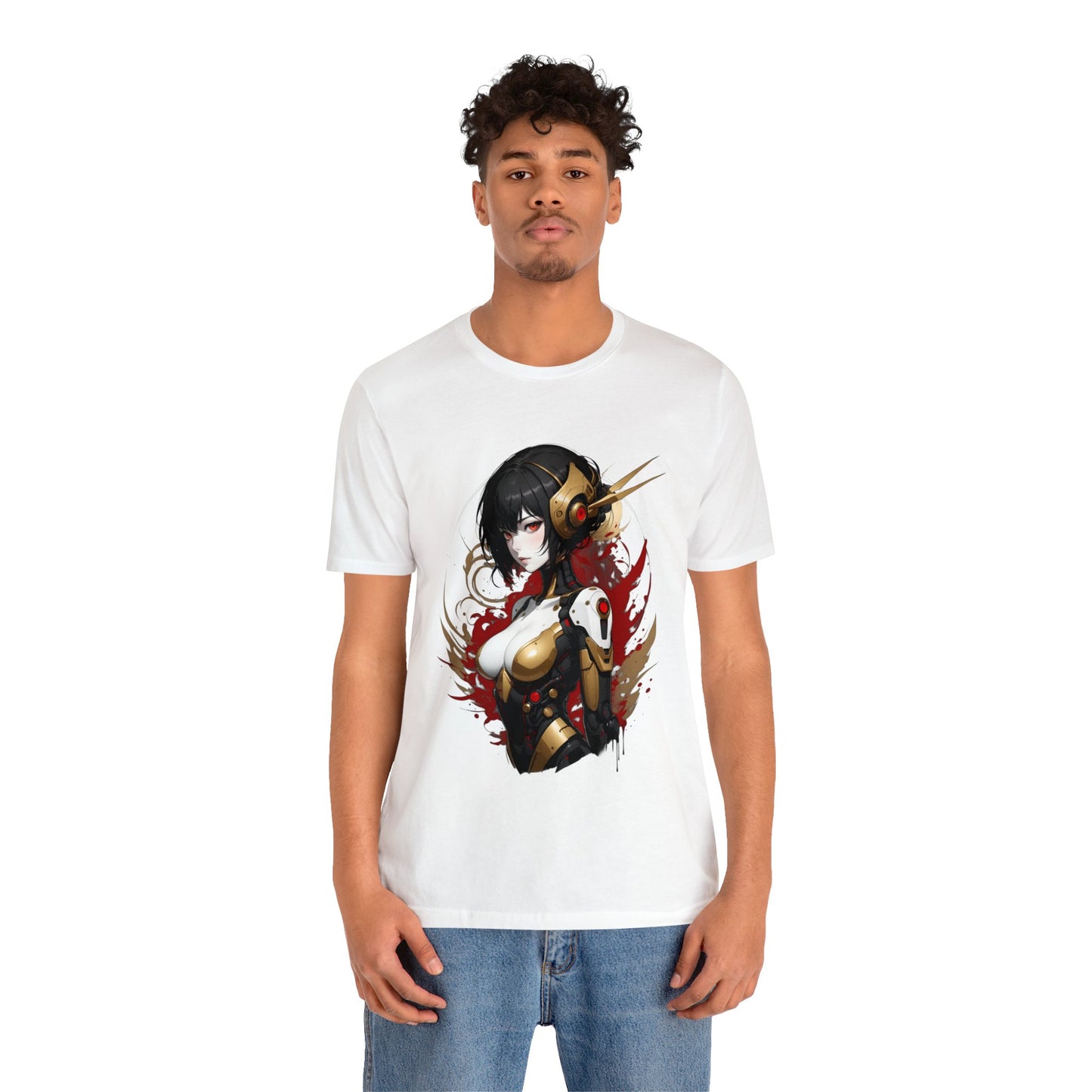 Kǎtōng Piàn - Mecha Girl Collection - Natalie - Unisex Jersey Short Sleeve Tee Printify
