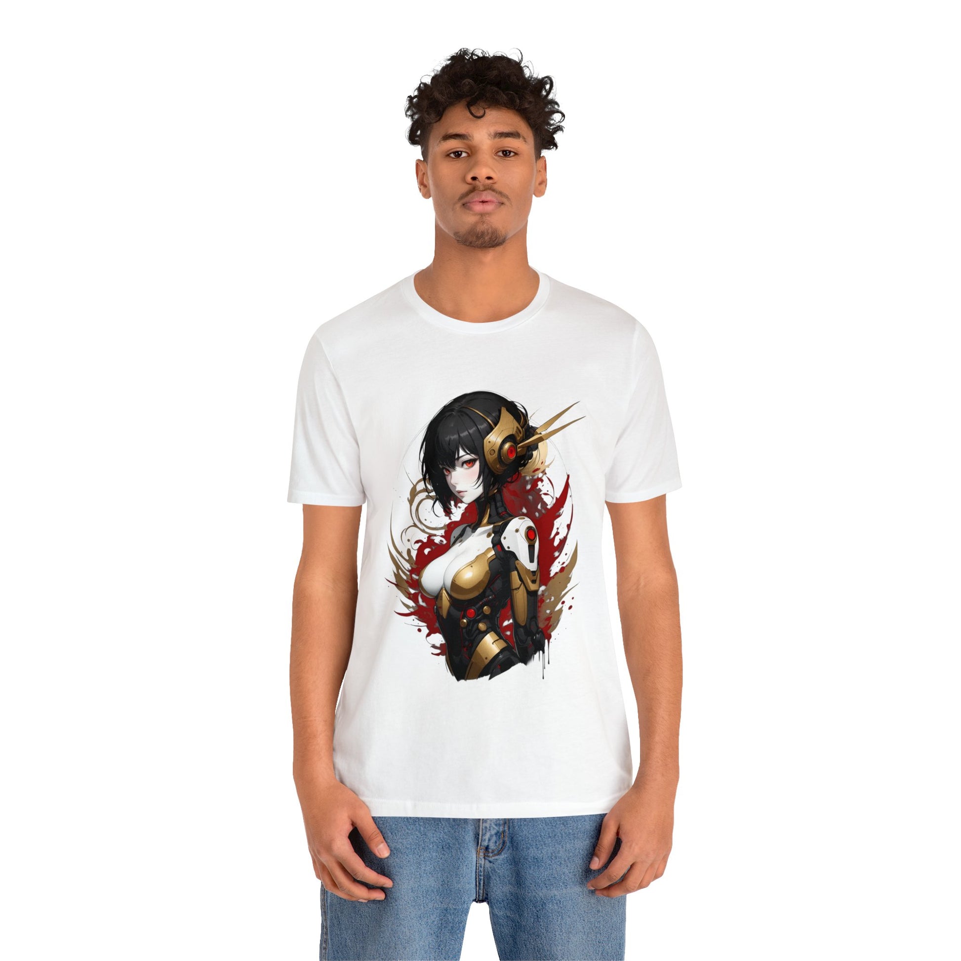 Kǎtōng Piàn - Mecha Girl Collection - Natalie - Unisex Jersey Short Sleeve Tee Printify
