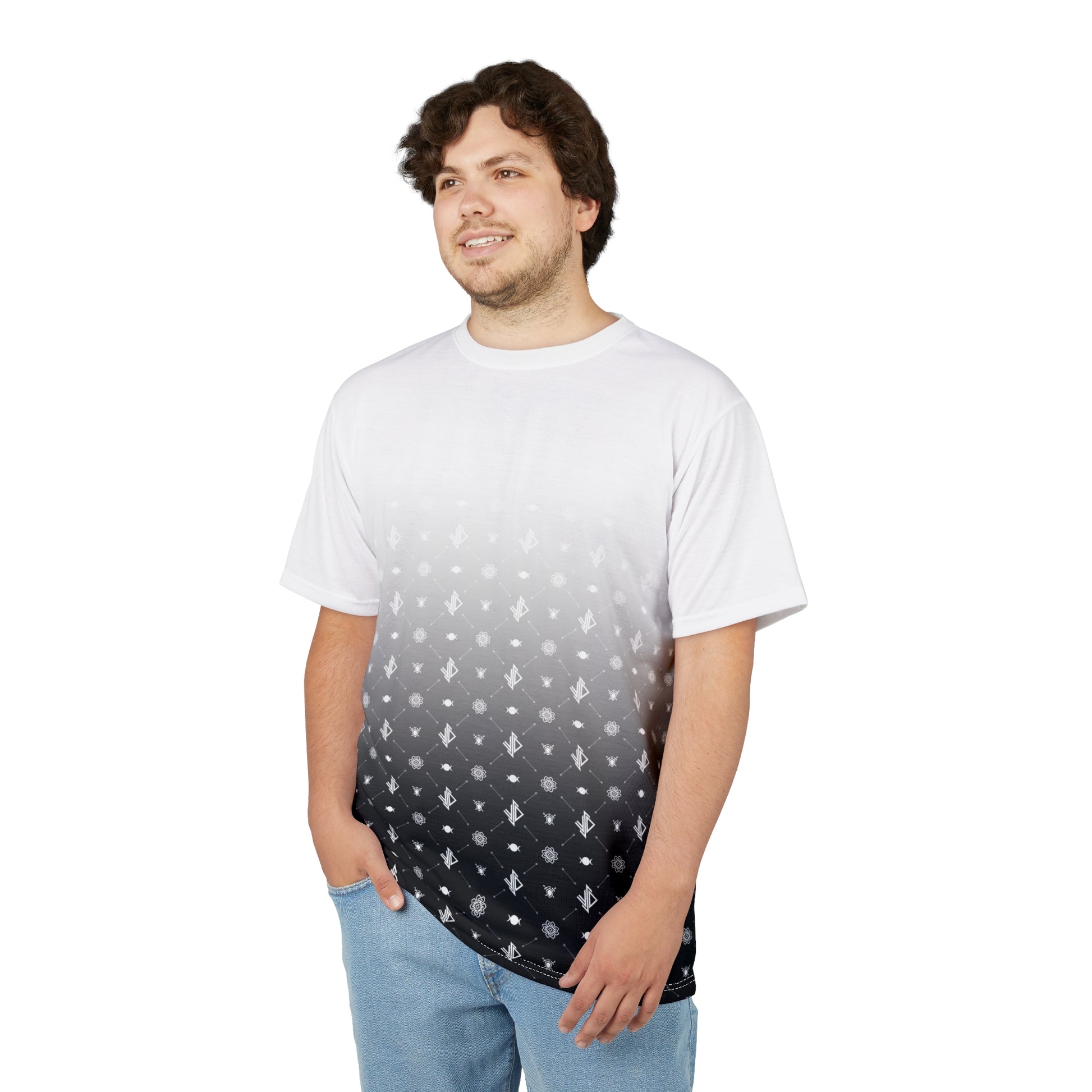 Gradient Pattern Unisex Cut & Sew Tee - Stylish & Comfortable for Everyday Wear - Verdine Daniels