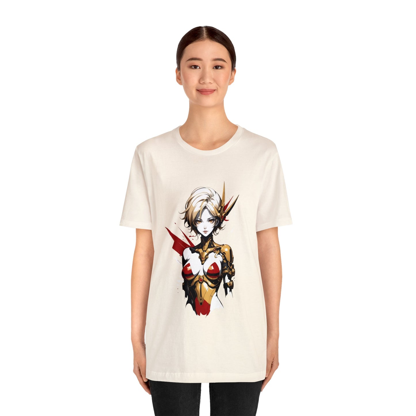 Kǎtōng Piàn - Mecha Girl Collection - Scarlett - Unisex Jersey Short Sleeve Tee Printify