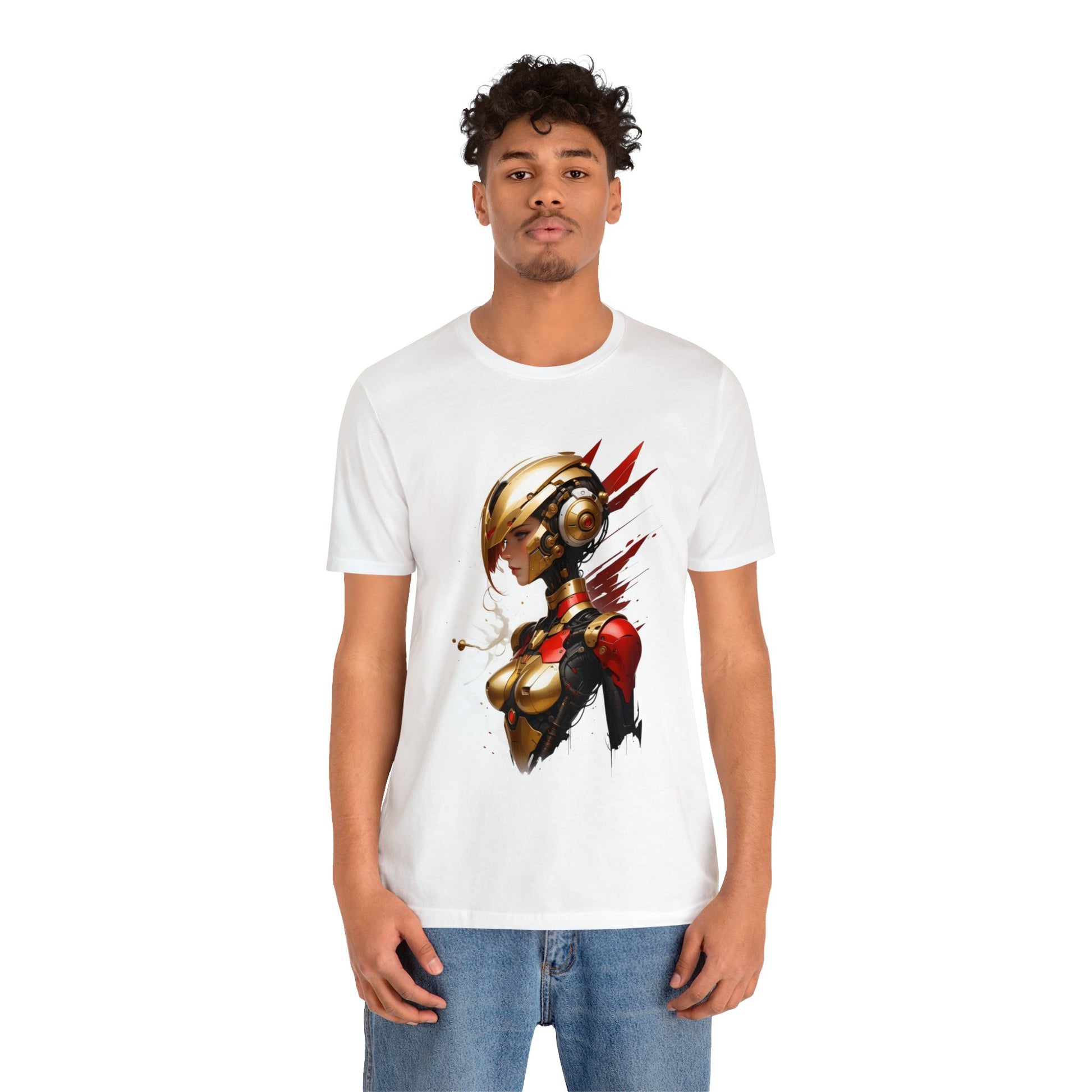 Kǎtōng Piàn - Mecha Girl Collection - Isabella - Unisex Jersey Short Sleeve Tee Printify