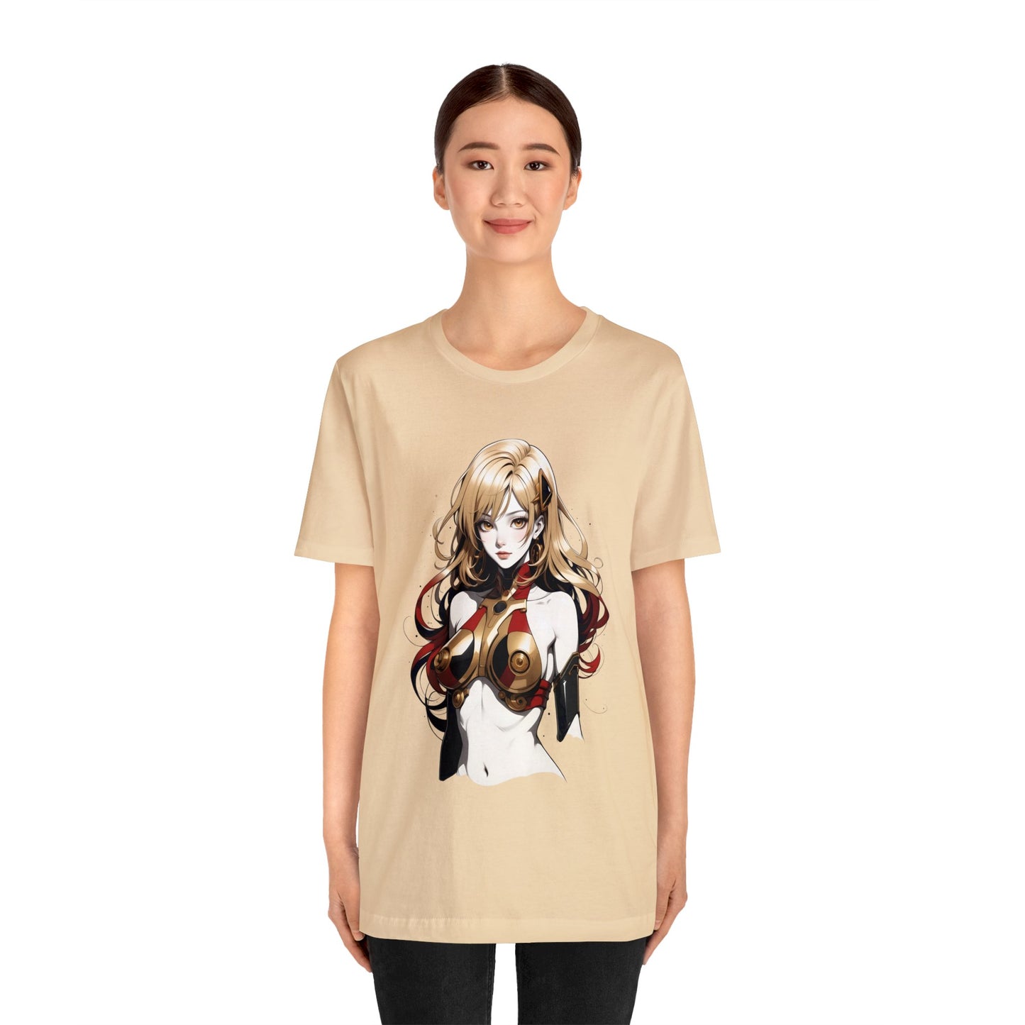 Kǎtōng Piàn - Mecha Girl Collection - Evelyn - Unisex Jersey Short Sleeve Tee Printify