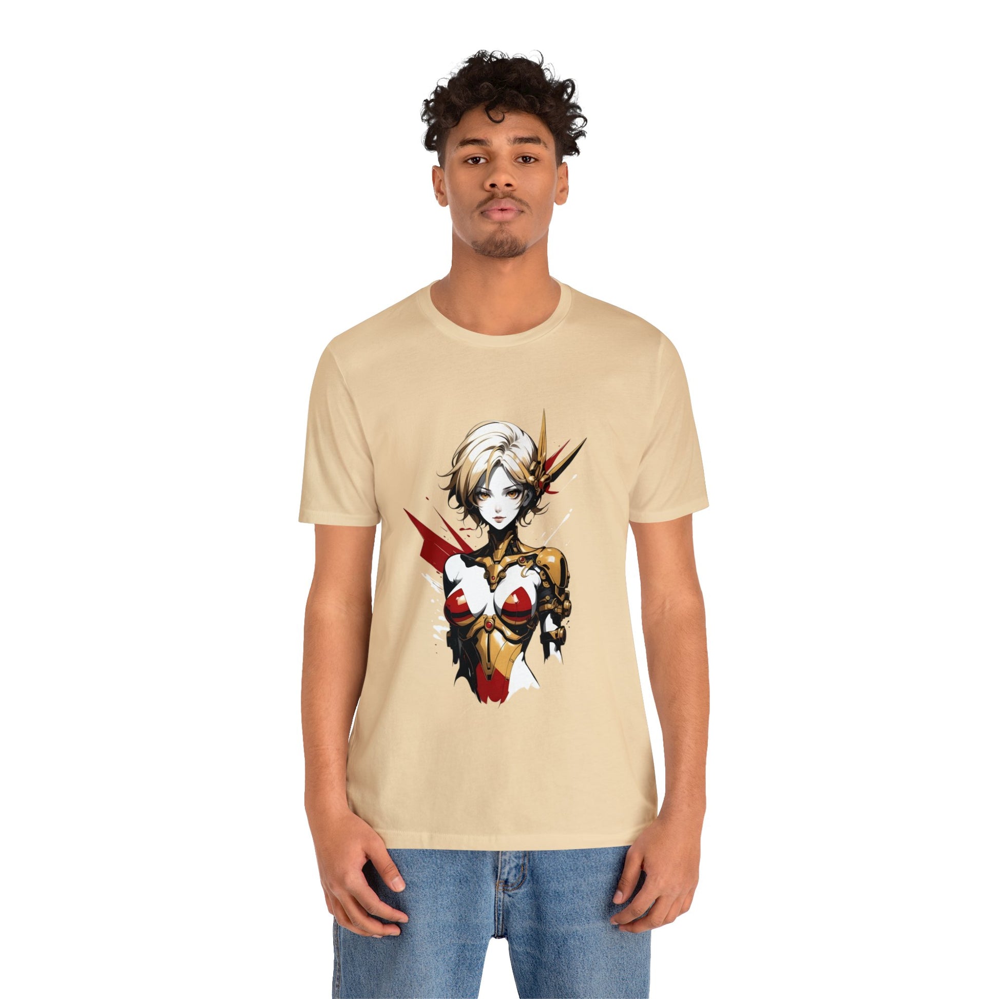 Kǎtōng Piàn - Mecha Girl Collection - Scarlett - Unisex Jersey Short Sleeve Tee Printify