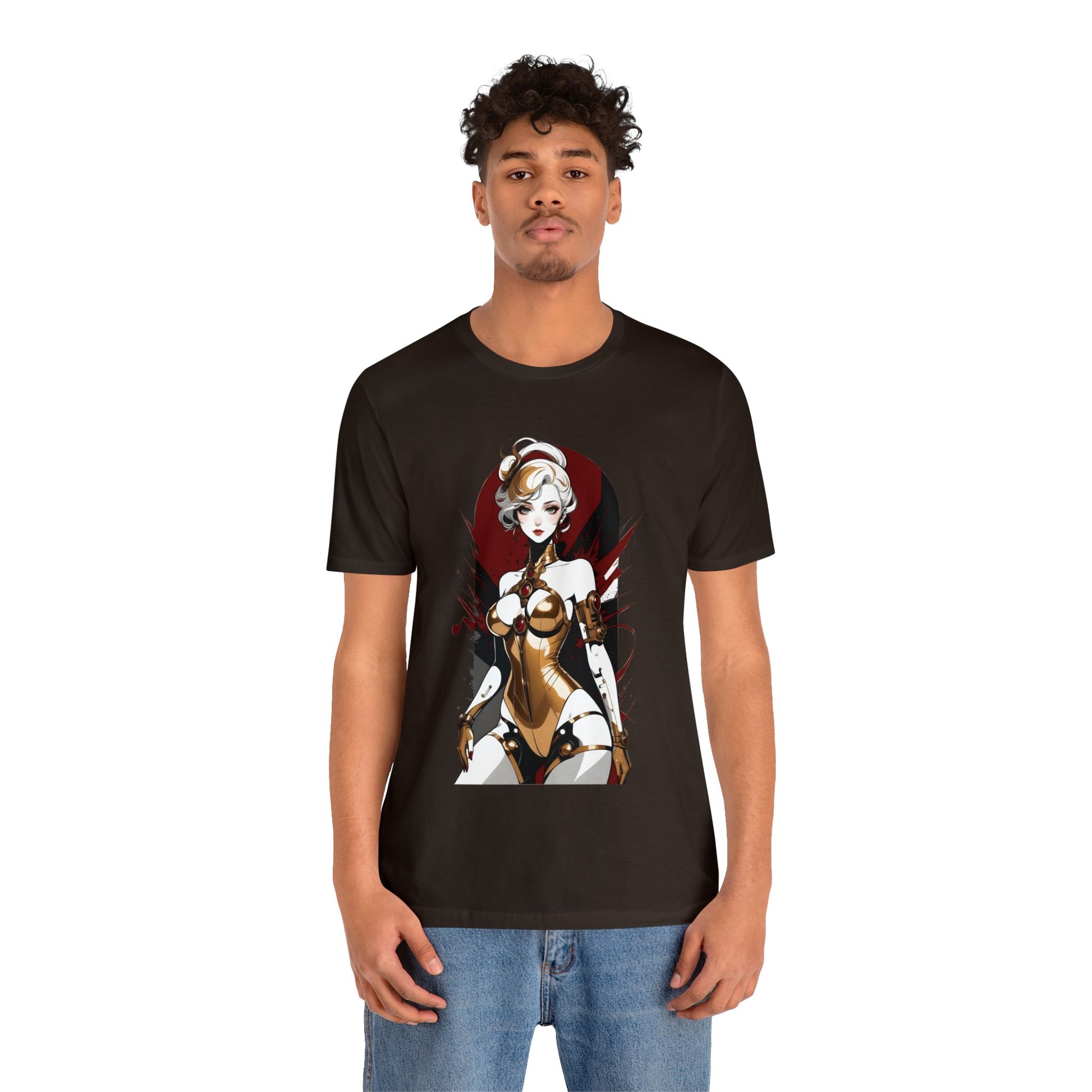 Kǎtōng Piàn - Mecha Girl Collection - Violet - Unisex Jersey Short Sleeve Tee Printify