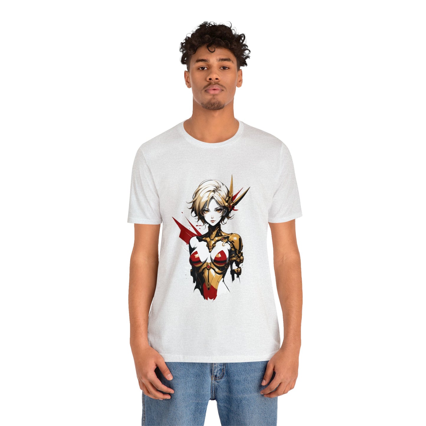 Kǎtōng Piàn - Mecha Girl Collection - Scarlett - Unisex Jersey Short Sleeve Tee Printify