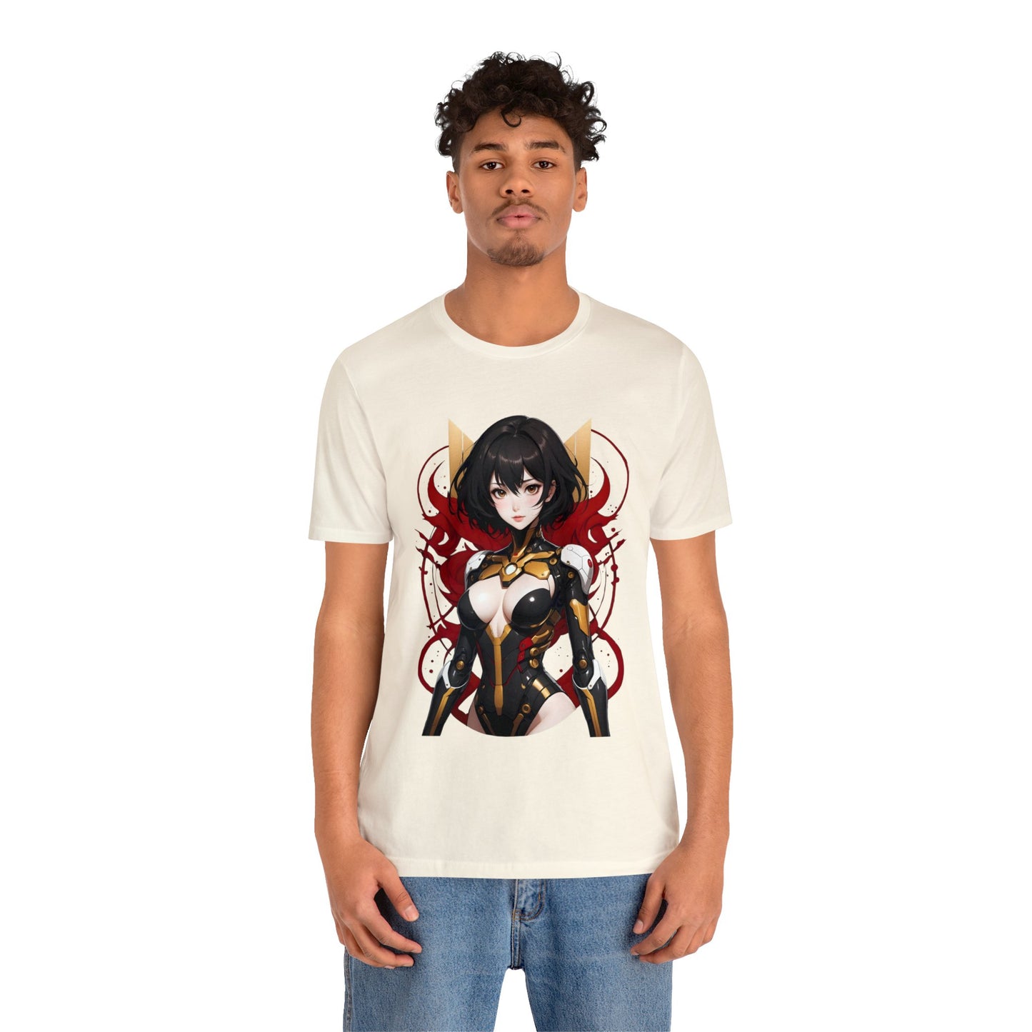 Kǎtōng Piàn - Mecha Girl Collection - Abigail - Unisex Jersey Short Sleeve Tee Printify