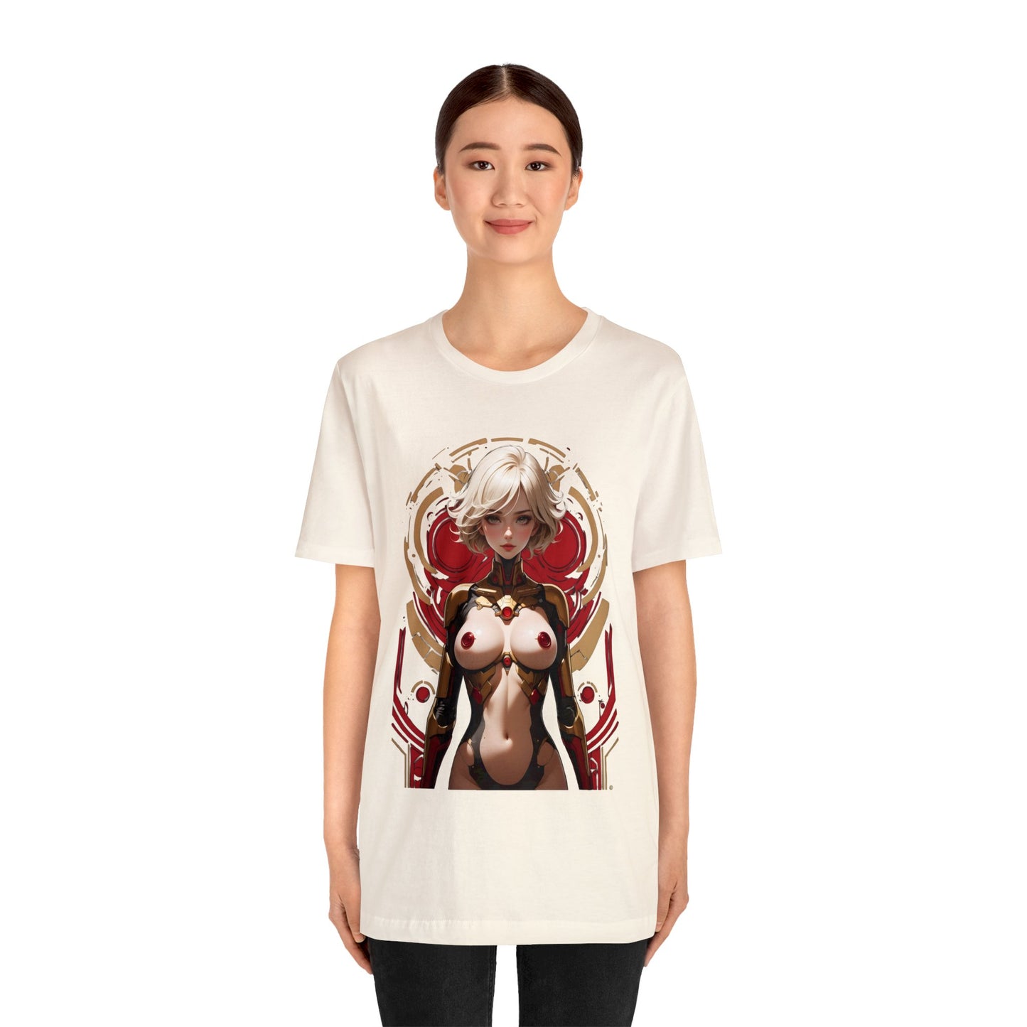 Kǎtōng Piàn - Mecha Girl Collection - Chloe - Unisex Jersey Short Sleeve Tee Printify