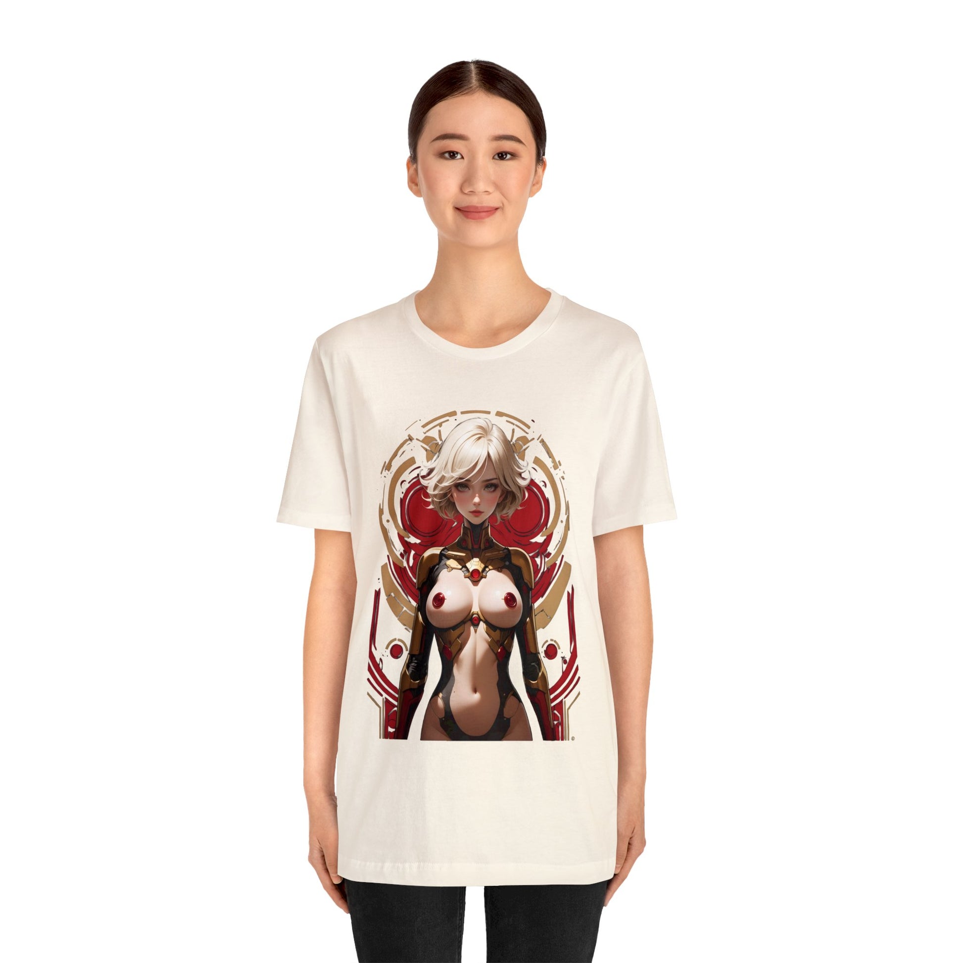 Kǎtōng Piàn - Mecha Girl Collection - Chloe - Unisex Jersey Short Sleeve Tee Printify