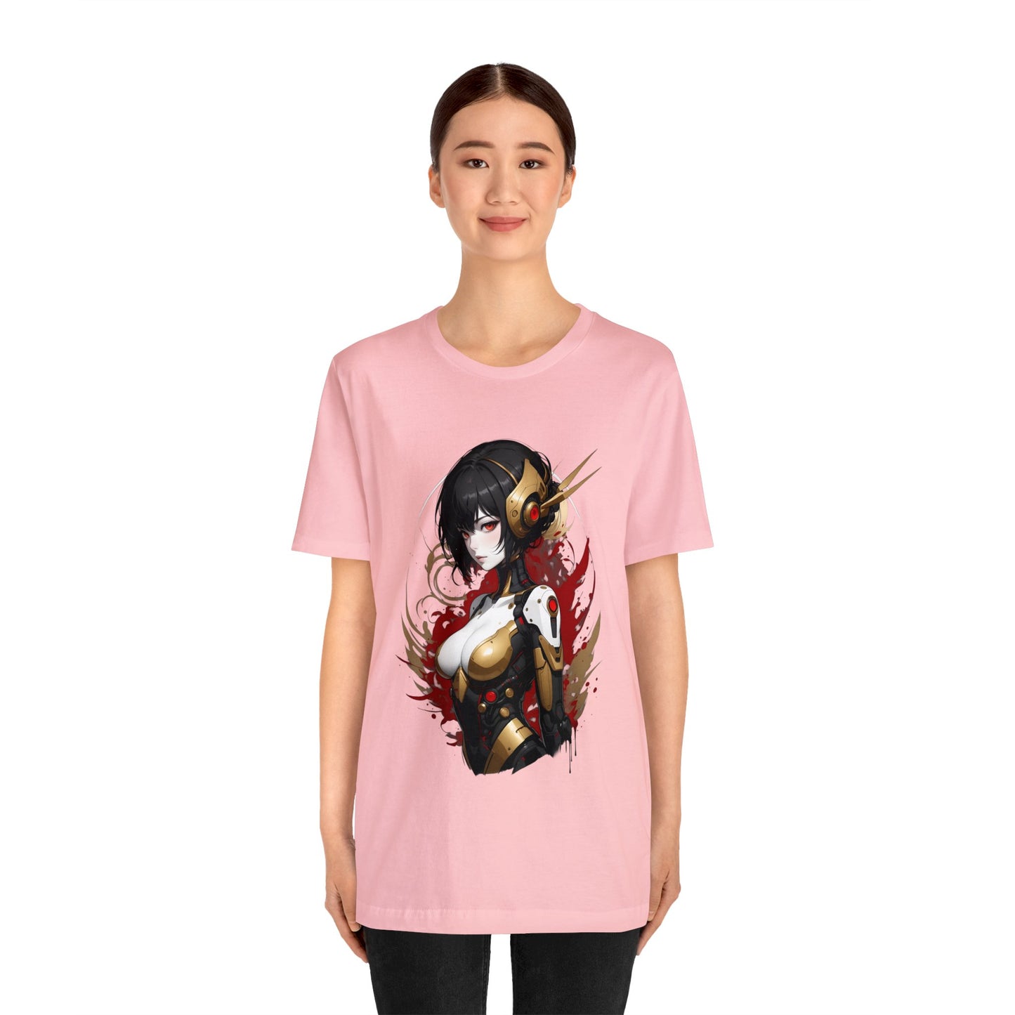 Kǎtōng Piàn - Mecha Girl Collection - Natalie - Unisex Jersey Short Sleeve Tee Printify