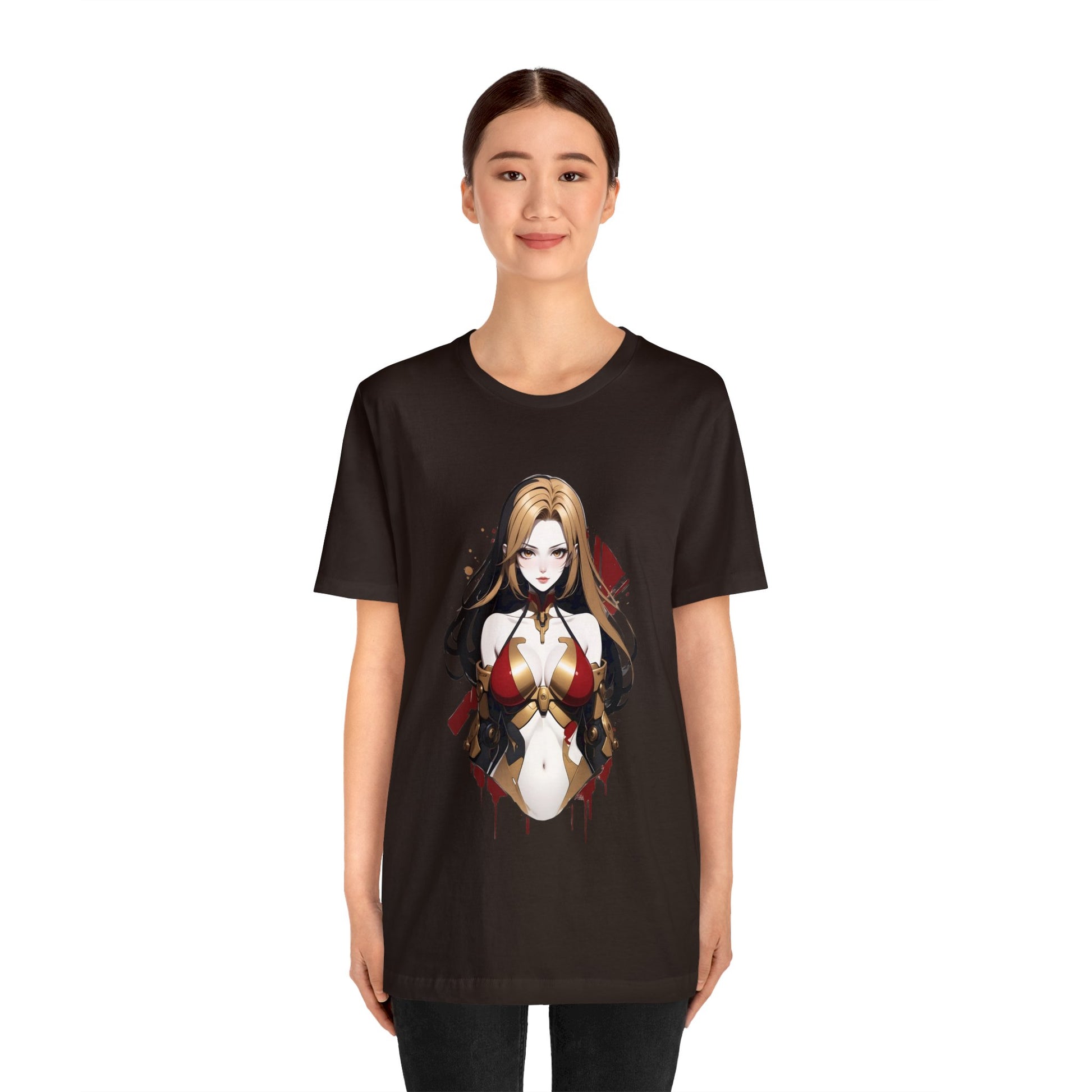 Kǎtōng Piàn - Mecha Girl Collection - Emma - Unisex Jersey Short Sleeve Tee Printify