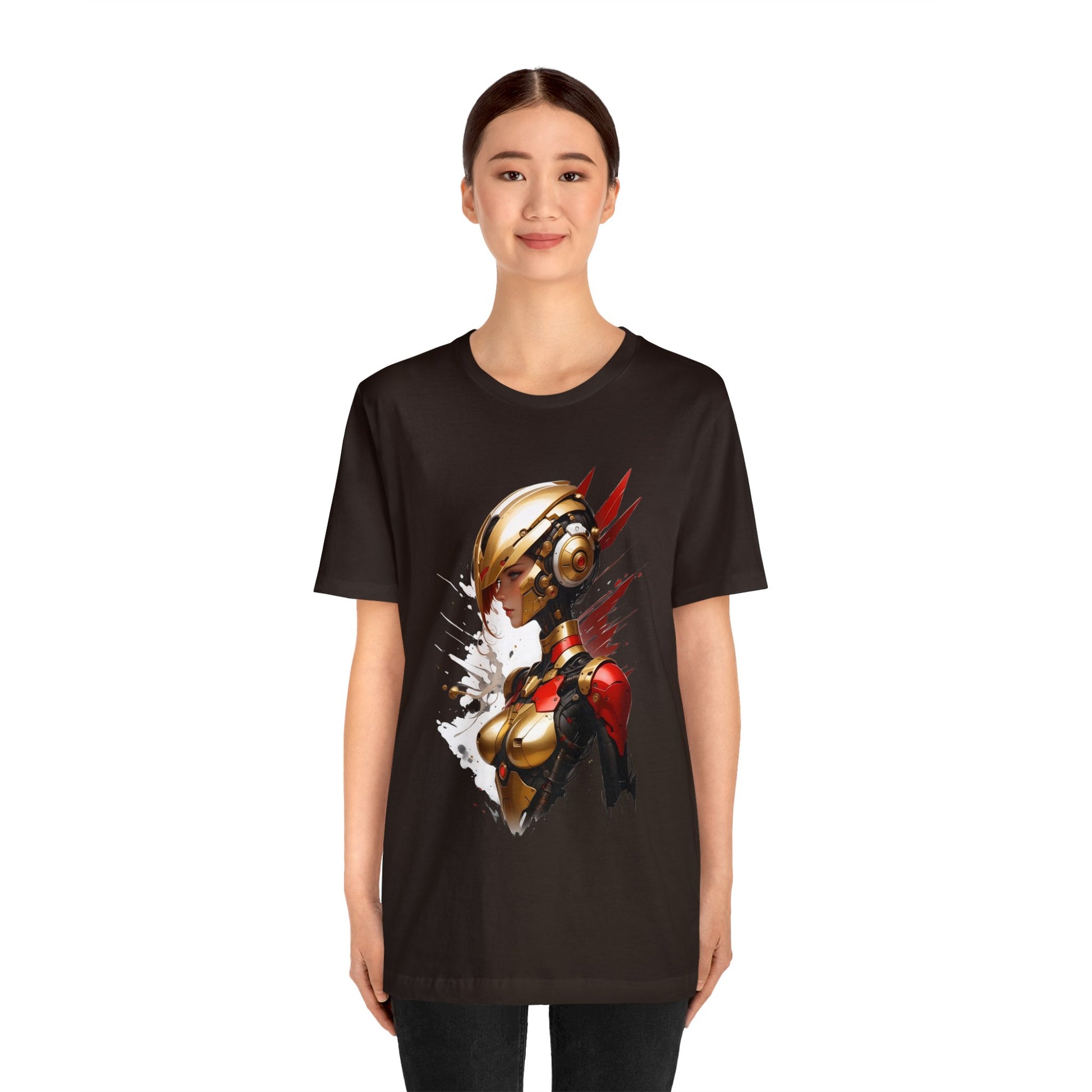 Kǎtōng Piàn - Mecha Girl Collection - Isabella - Unisex Jersey Short Sleeve Tee Printify