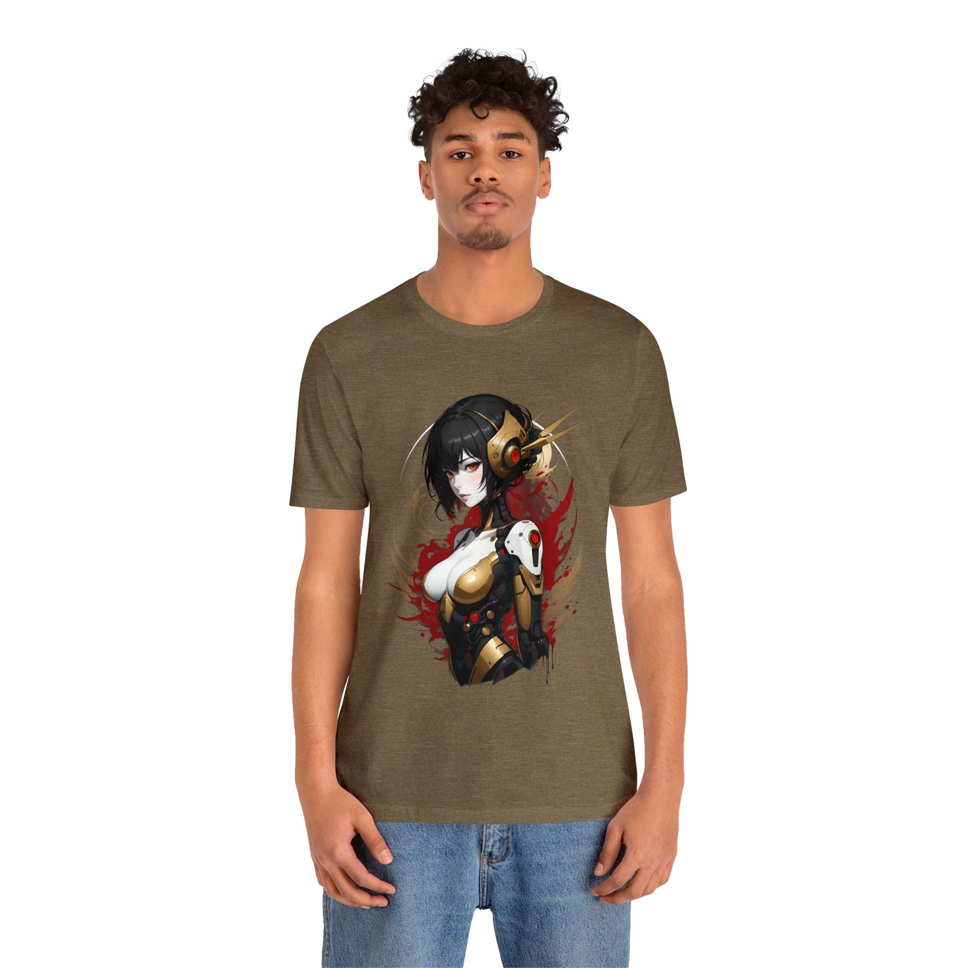 Kǎtōng Piàn - Mecha Girl Collection - Natalie - Unisex Jersey Short Sleeve Tee Printify