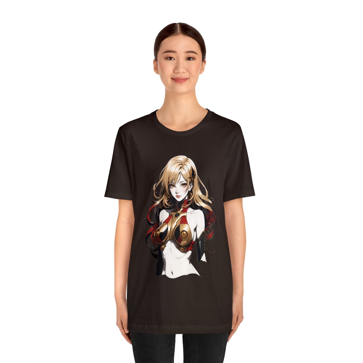 Kǎtōng Piàn - Mecha Girl Collection - Evelyn - Unisex Jersey Short Sleeve Tee Printify