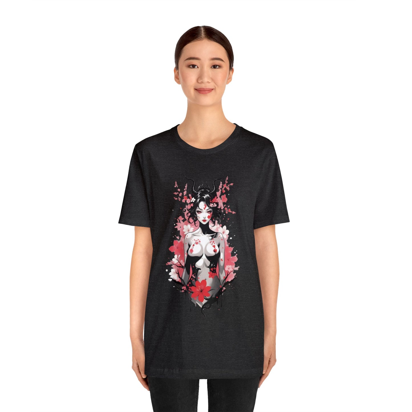 Kǎtōng Piàn - Oni Collection - Hannya - Unisex Jersey Short Sleeve Tee Printify