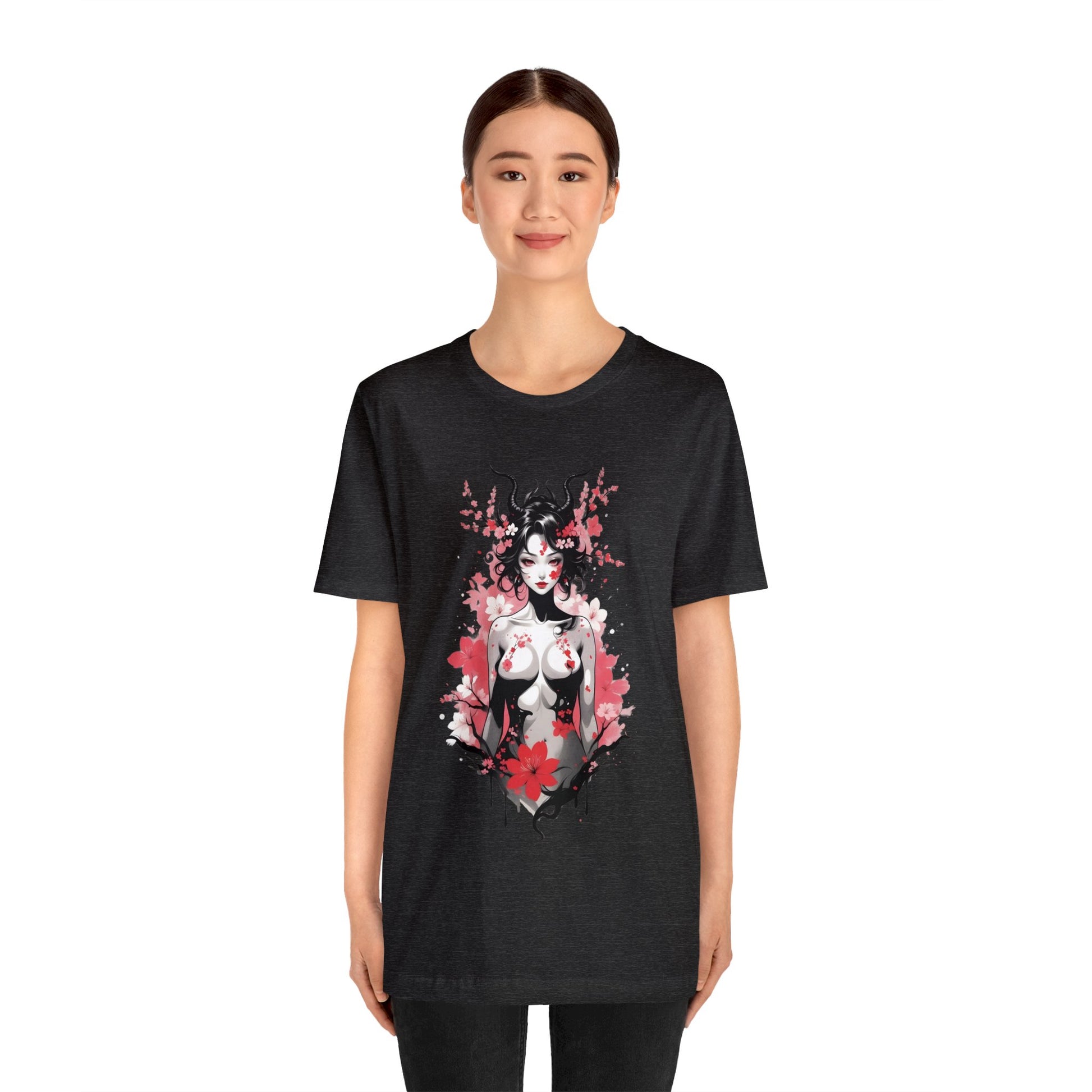 Kǎtōng Piàn - Oni Collection - Hannya - Unisex Jersey Short Sleeve Tee Printify
