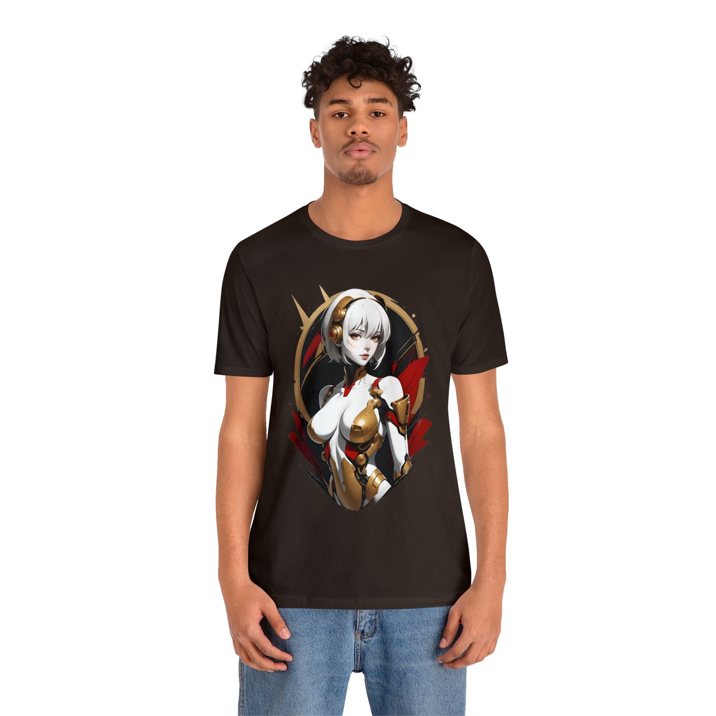 Kǎtōng Piàn - Mecha Girl Collection - Iris - Unisex Jersey Short Sleeve Tee Printify