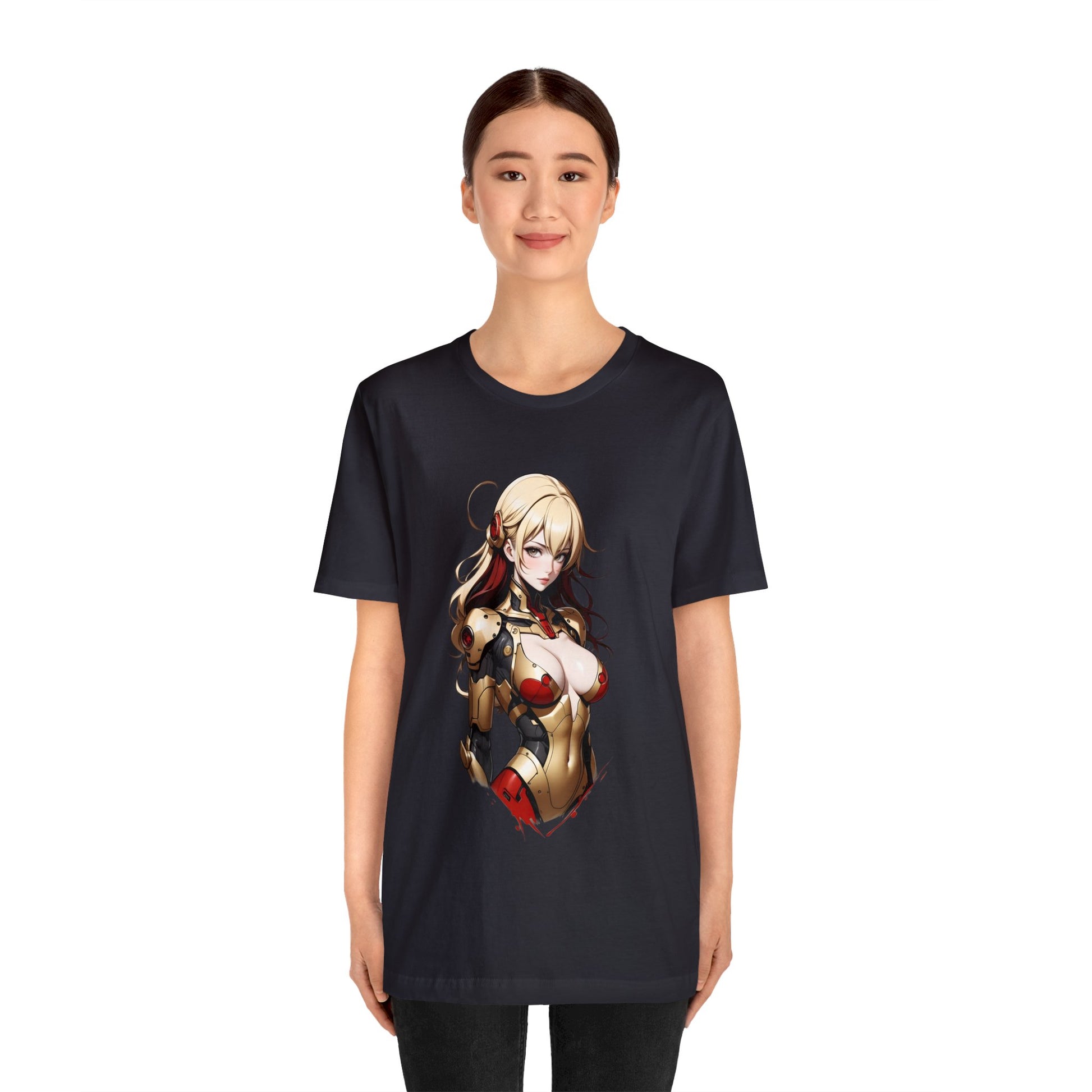 Kǎtōng Piàn - Mecha Girl Collection - Leah - Unisex Jersey Short Sleeve Tee Printify