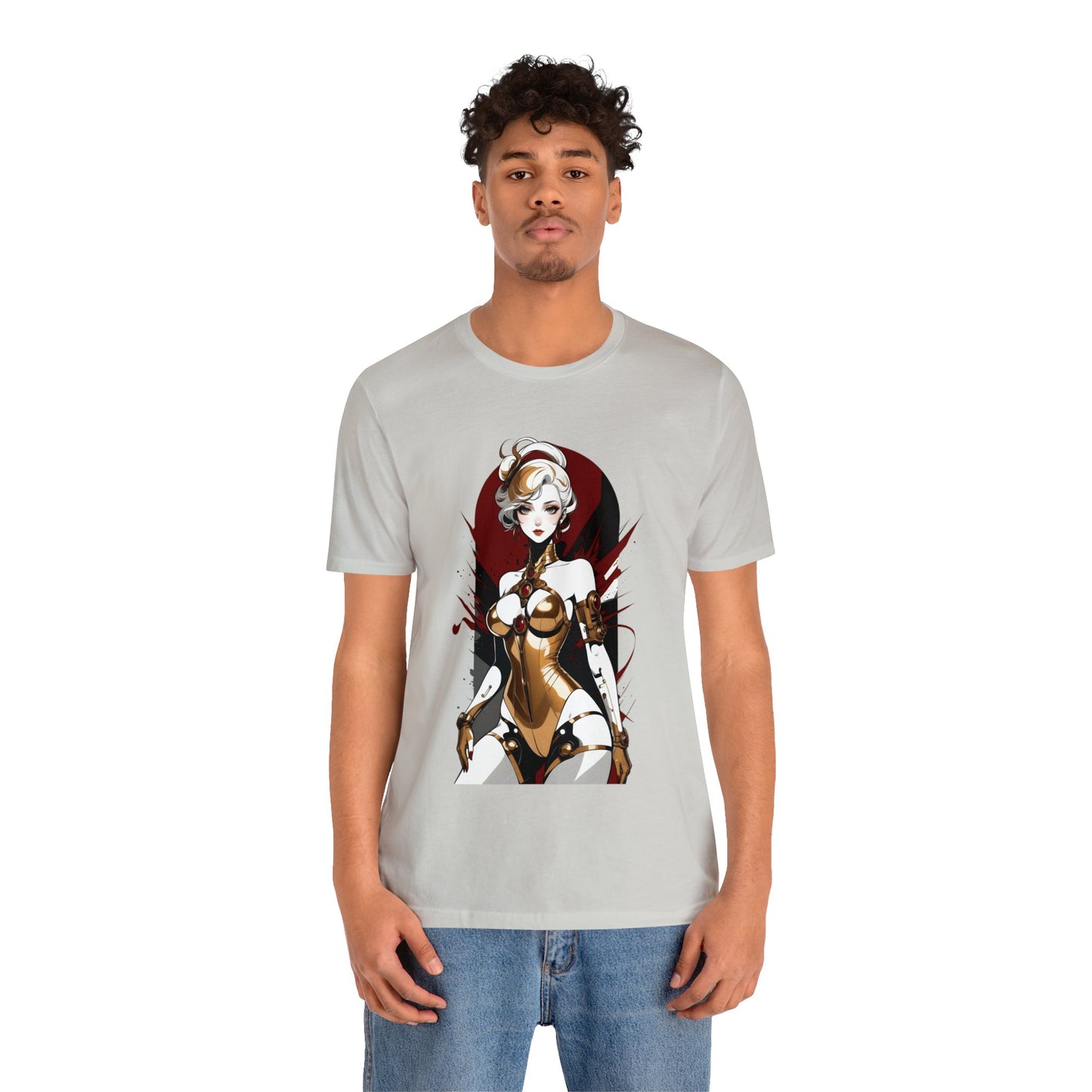 Kǎtōng Piàn - Mecha Girl Collection - Violet - Unisex Jersey Short Sleeve Tee Printify