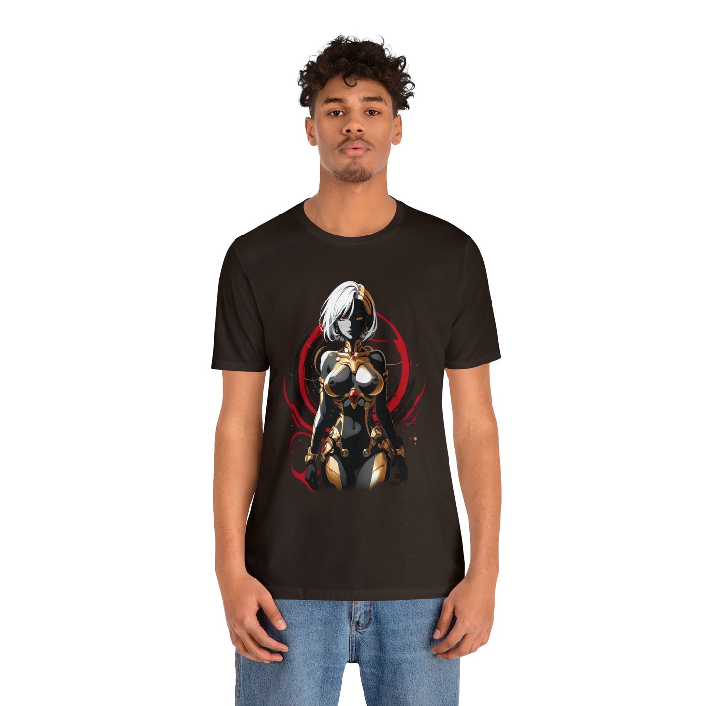 Kǎtōng Piàn - Mecha Girl Collection - Layla - Unisex Jersey Short Sleeve Tee Printify