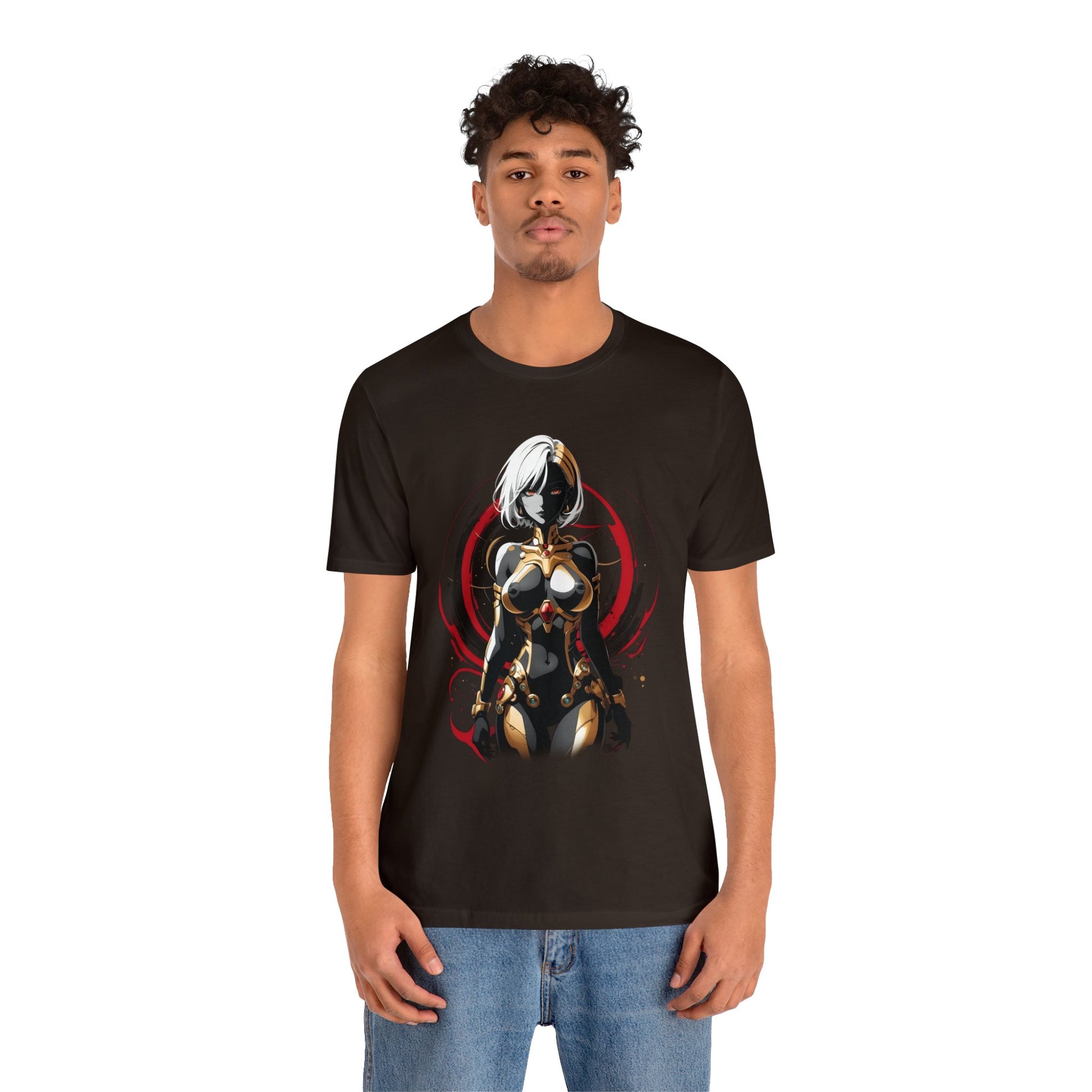Kǎtōng Piàn - Mecha Girl Collection - Layla - Unisex Jersey Short Sleeve Tee Printify