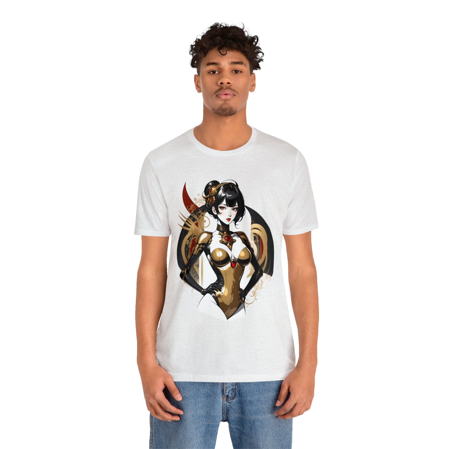 Kǎtōng Piàn - Mecha Girl Collection - Olivia - Unisex Jersey Short Sleeve Tee Printify