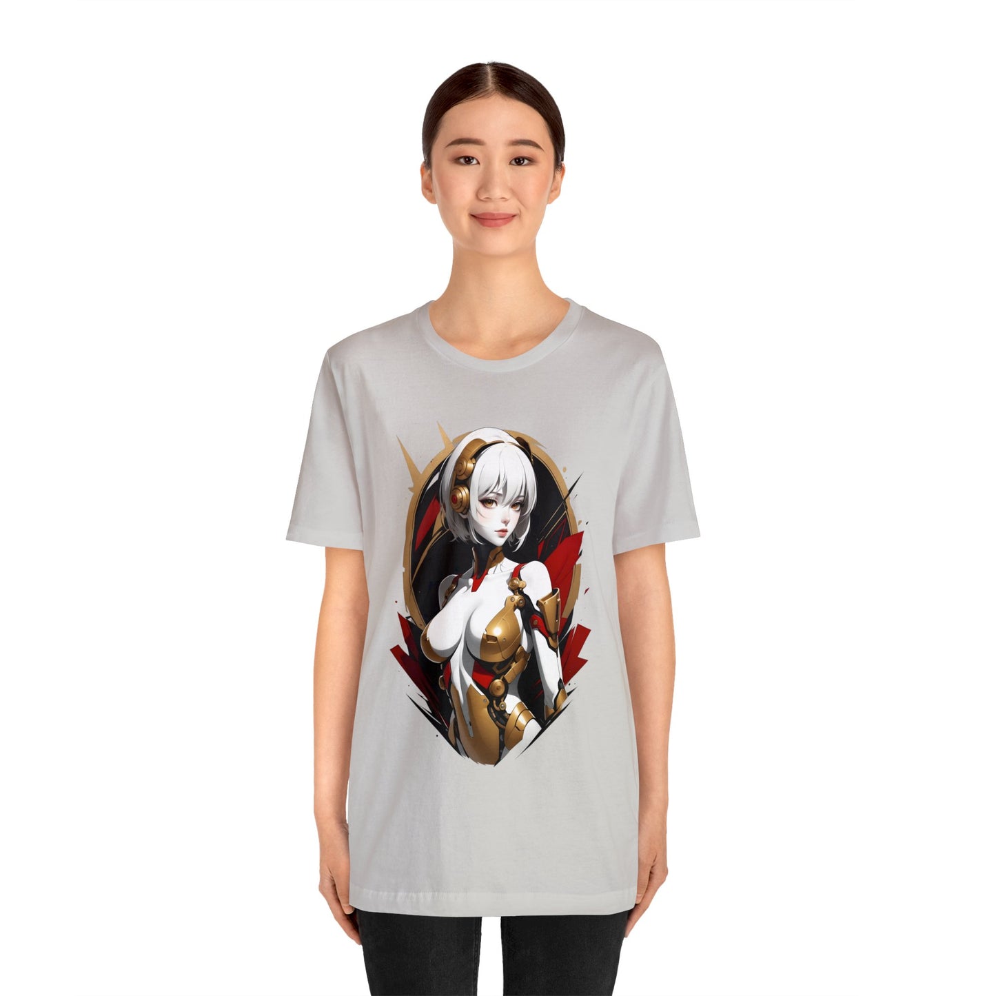 Kǎtōng Piàn - Mecha Girl Collection - Iris - Unisex Jersey Short Sleeve Tee Printify