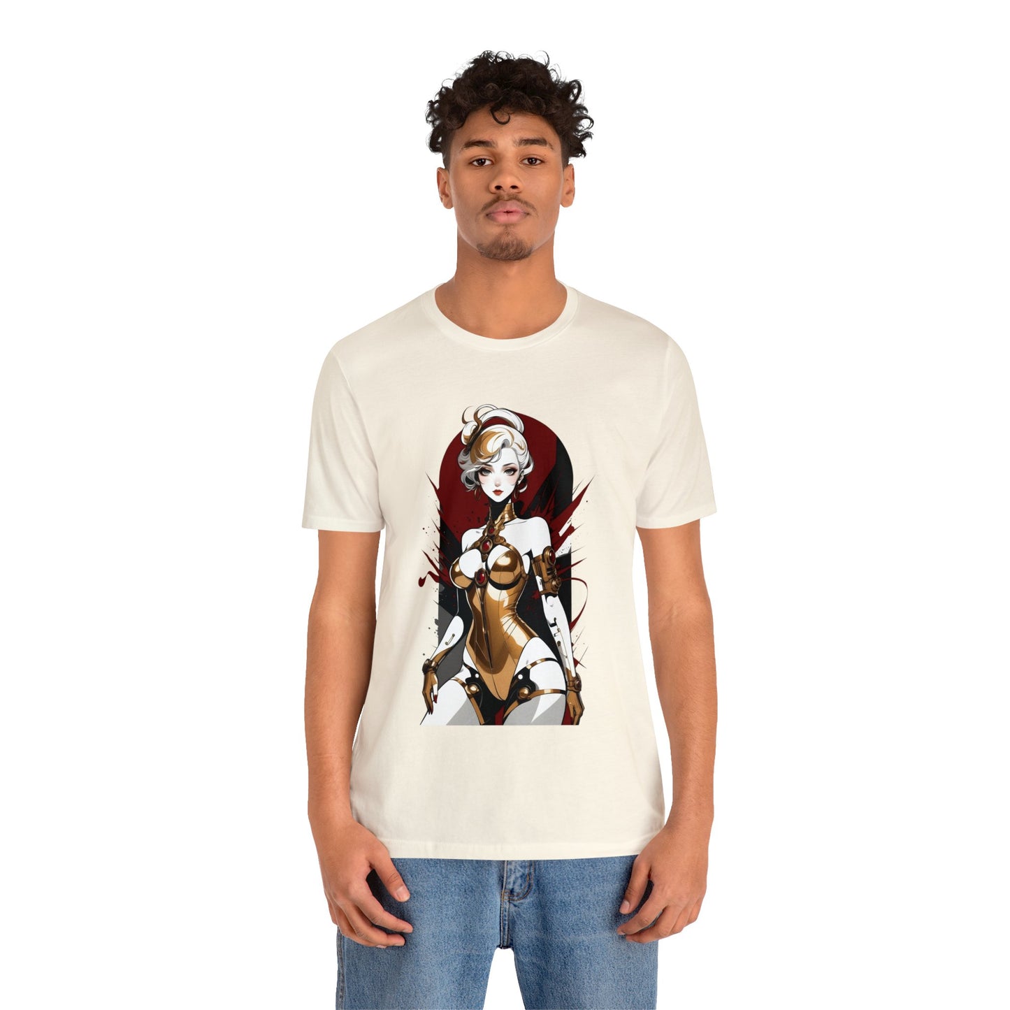 Kǎtōng Piàn - Mecha Girl Collection - Violet - Unisex Jersey Short Sleeve Tee Printify