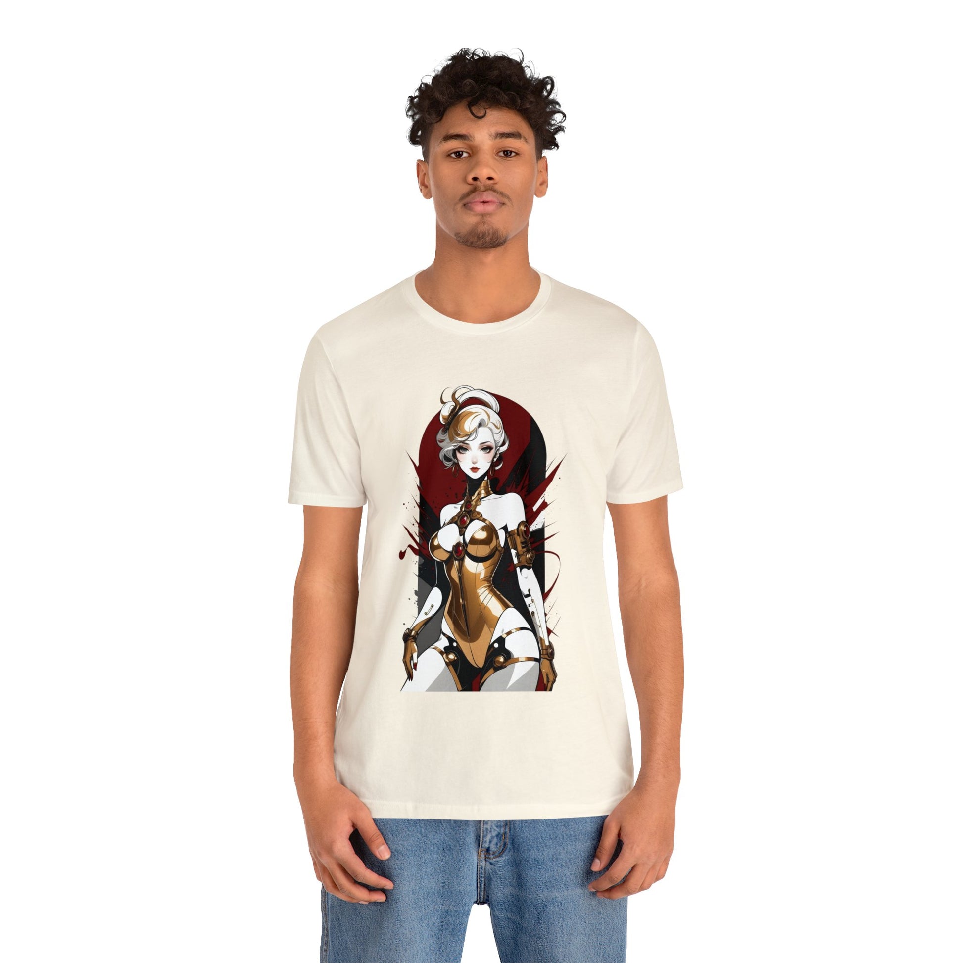 Kǎtōng Piàn - Mecha Girl Collection - Violet - Unisex Jersey Short Sleeve Tee Printify