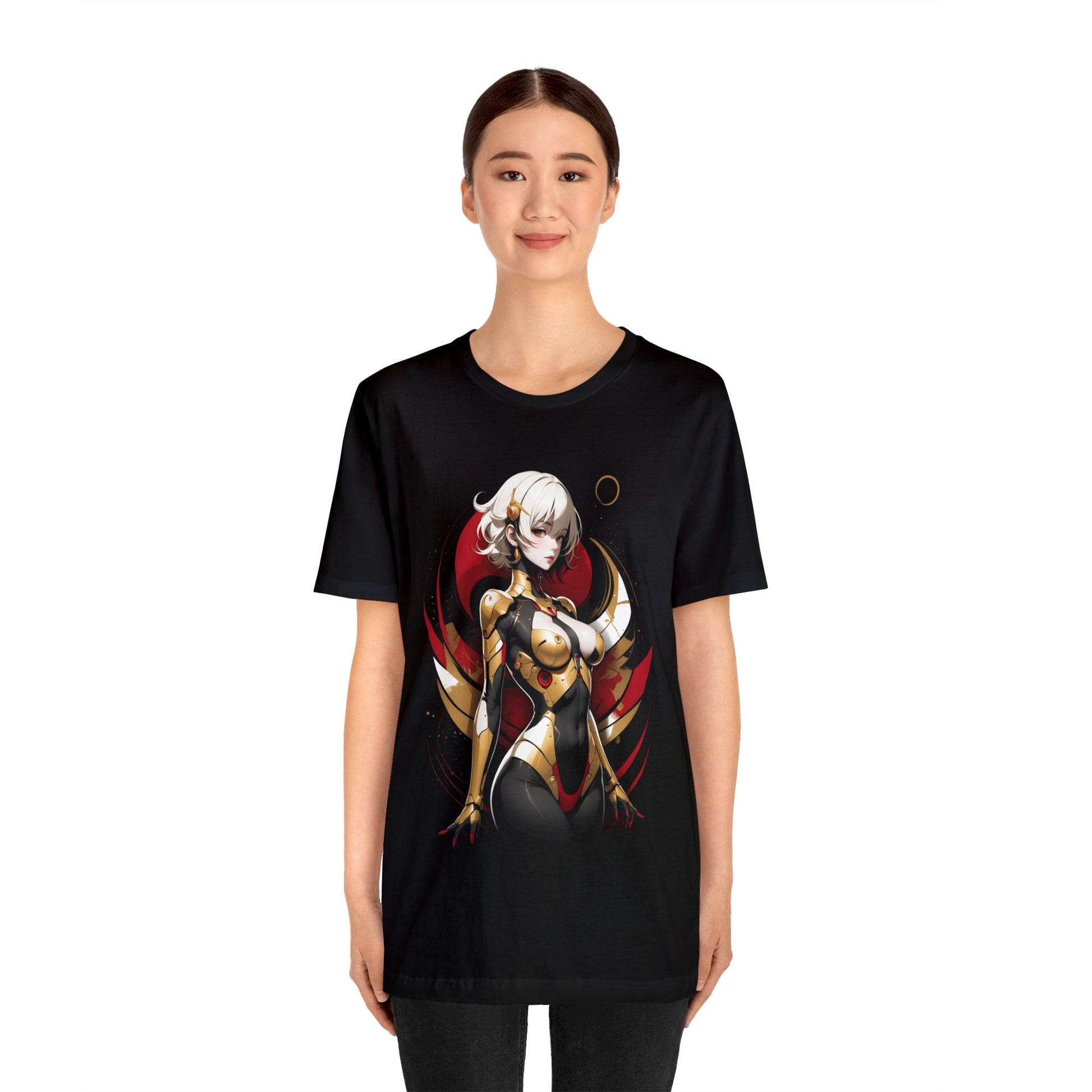 Kǎtōng Piàn - Mecha Girl Collection - Emily - Unisex Jersey Short Sleeve Tee Printify