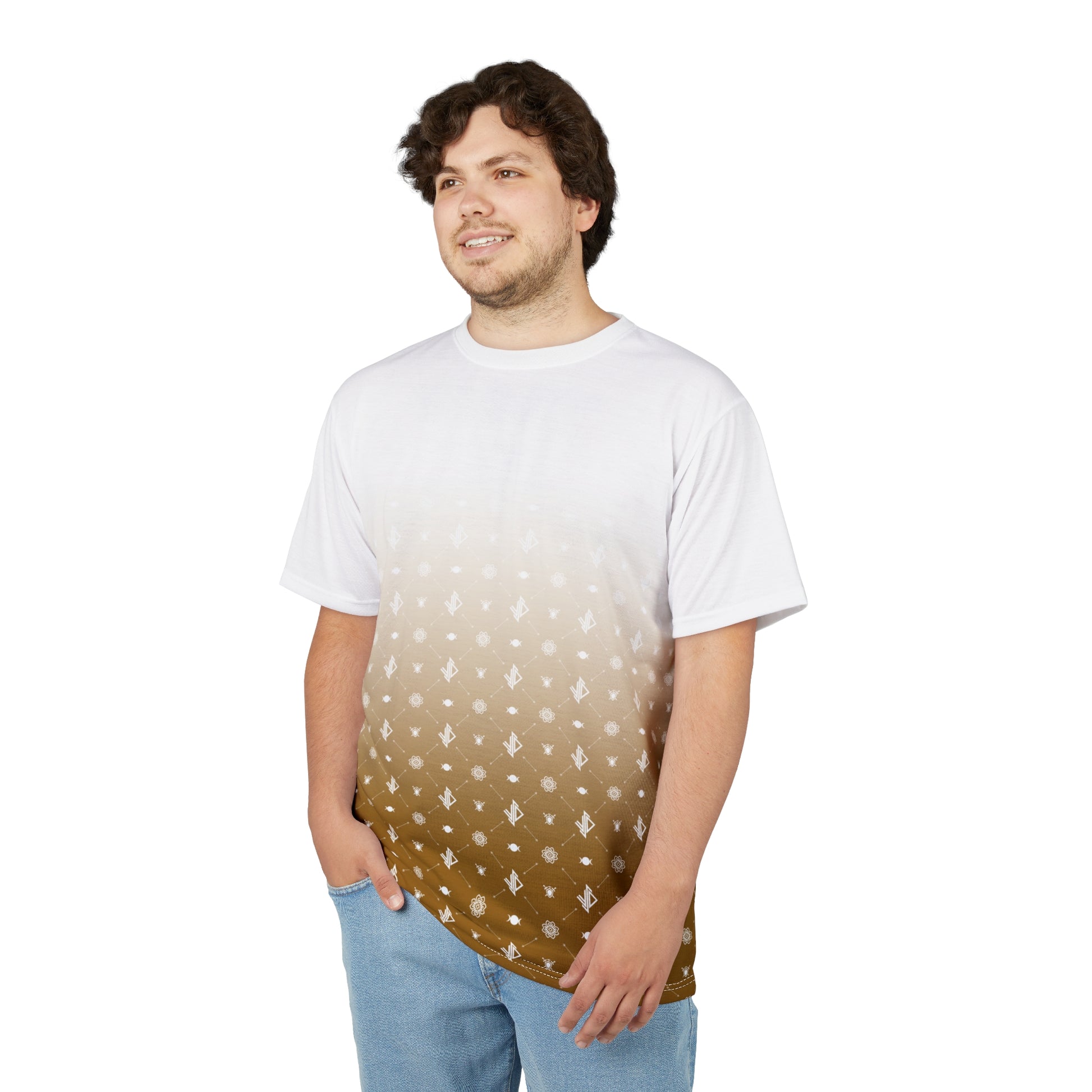 Warm Gradient Unisex Tee with Sun & Star Design - Verdine Daniels