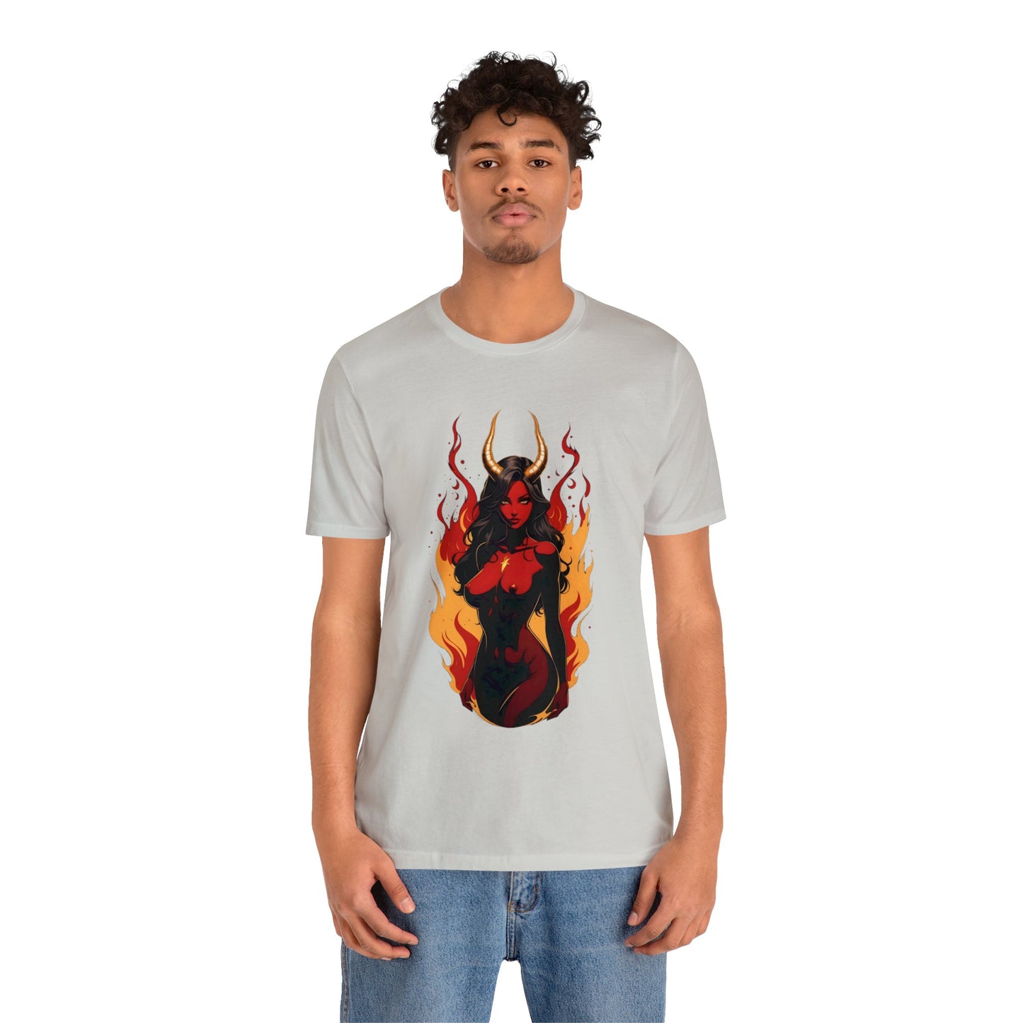 Kǎtōng Piàn - Devil Woman Collection - Ebony - Unisex Jersey Short Sleeve Tee Printify