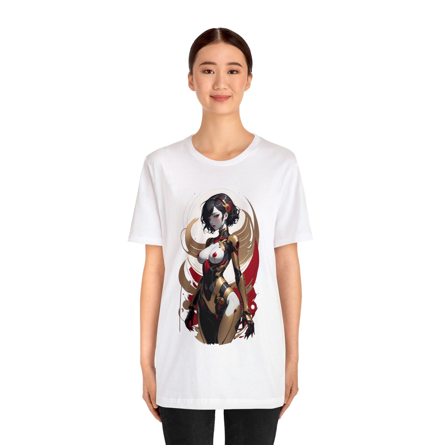 Kǎtōng Piàn - Mecha Girl Collection - Luna - Unisex Jersey Short Sleeve Tee Printify