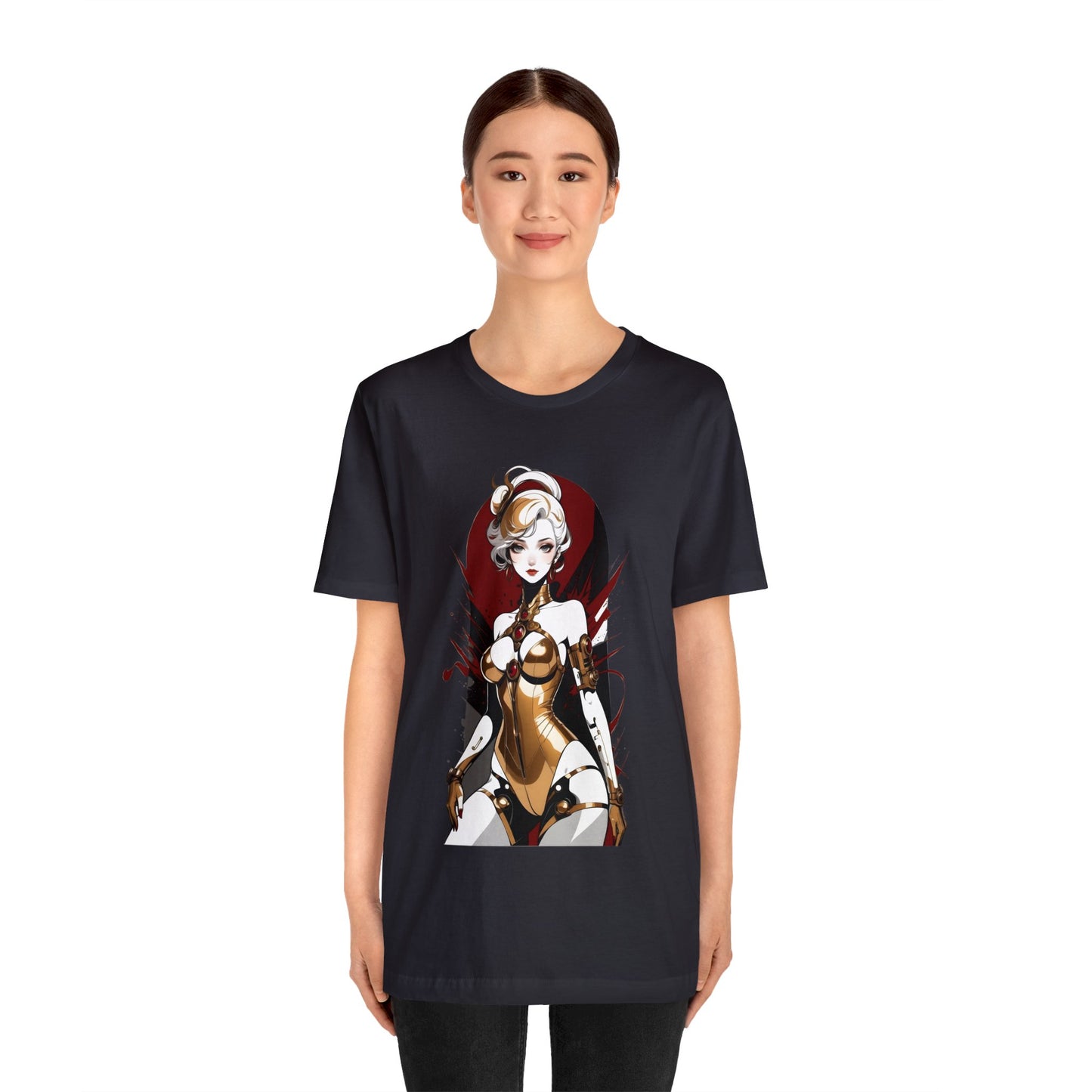 Kǎtōng Piàn - Mecha Girl Collection - Violet - Unisex Jersey Short Sleeve Tee Printify